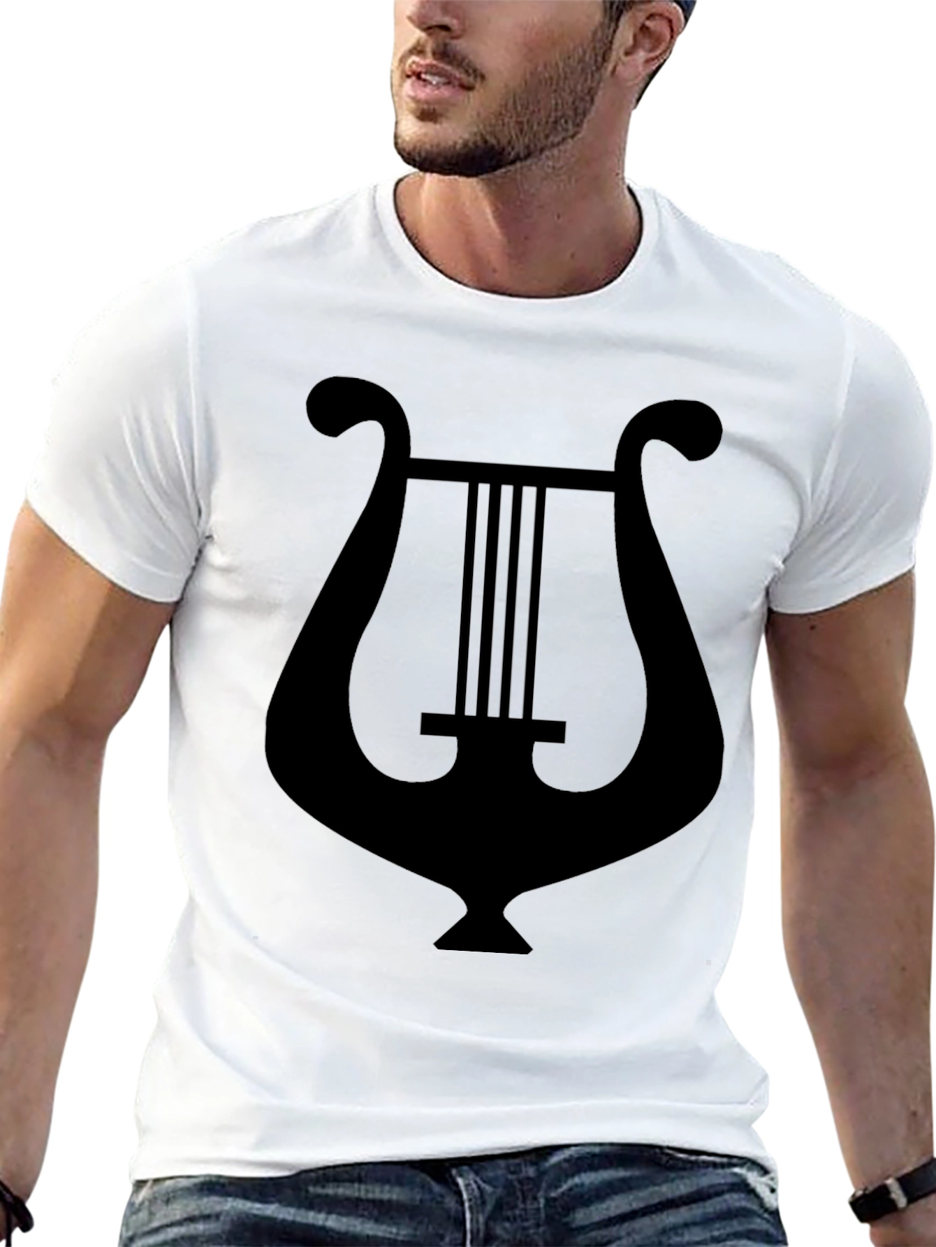 Black Lyre Graphic Tee - Classic Black T-Shirt view 13