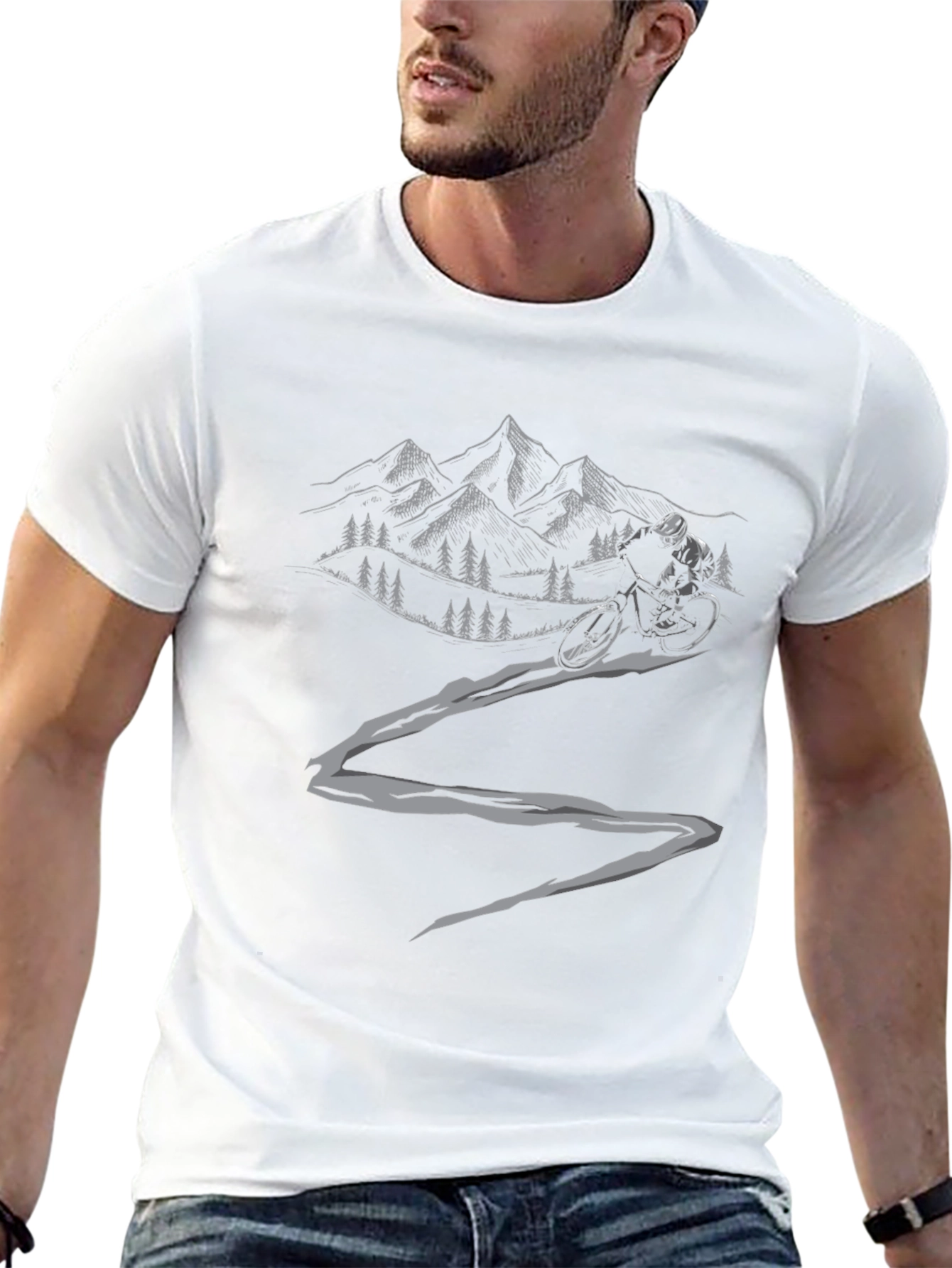 Mountain Biker Graphic Tee - Black - 13