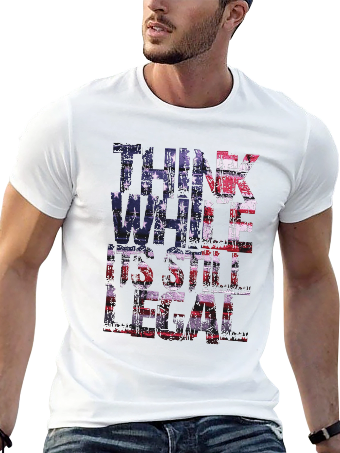 Black Think While It's Still Legal T-Shirt view 13