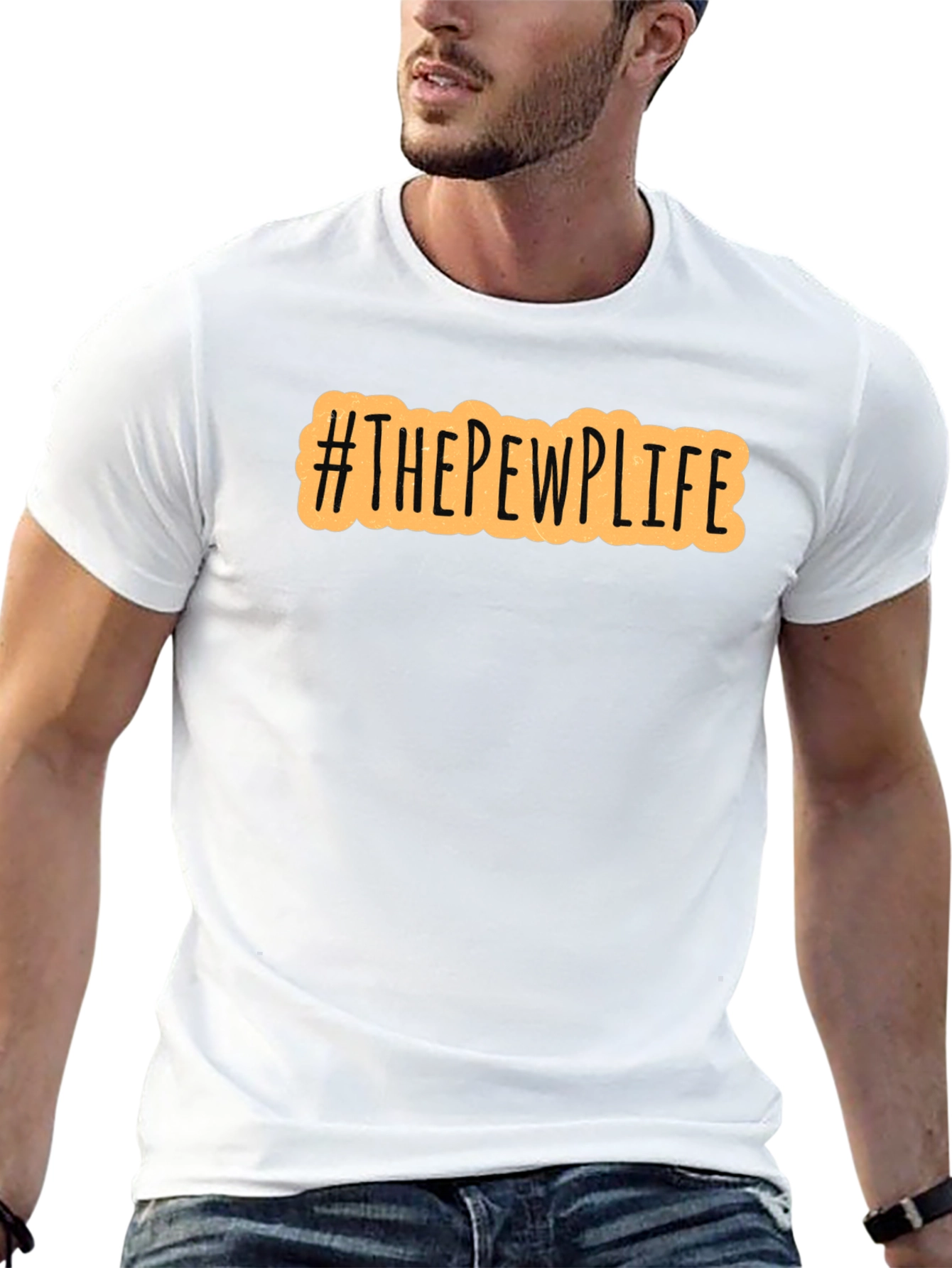 Black #THEPEWPLIFE Graphic Print Black Crew Neck T-Shirt view 13