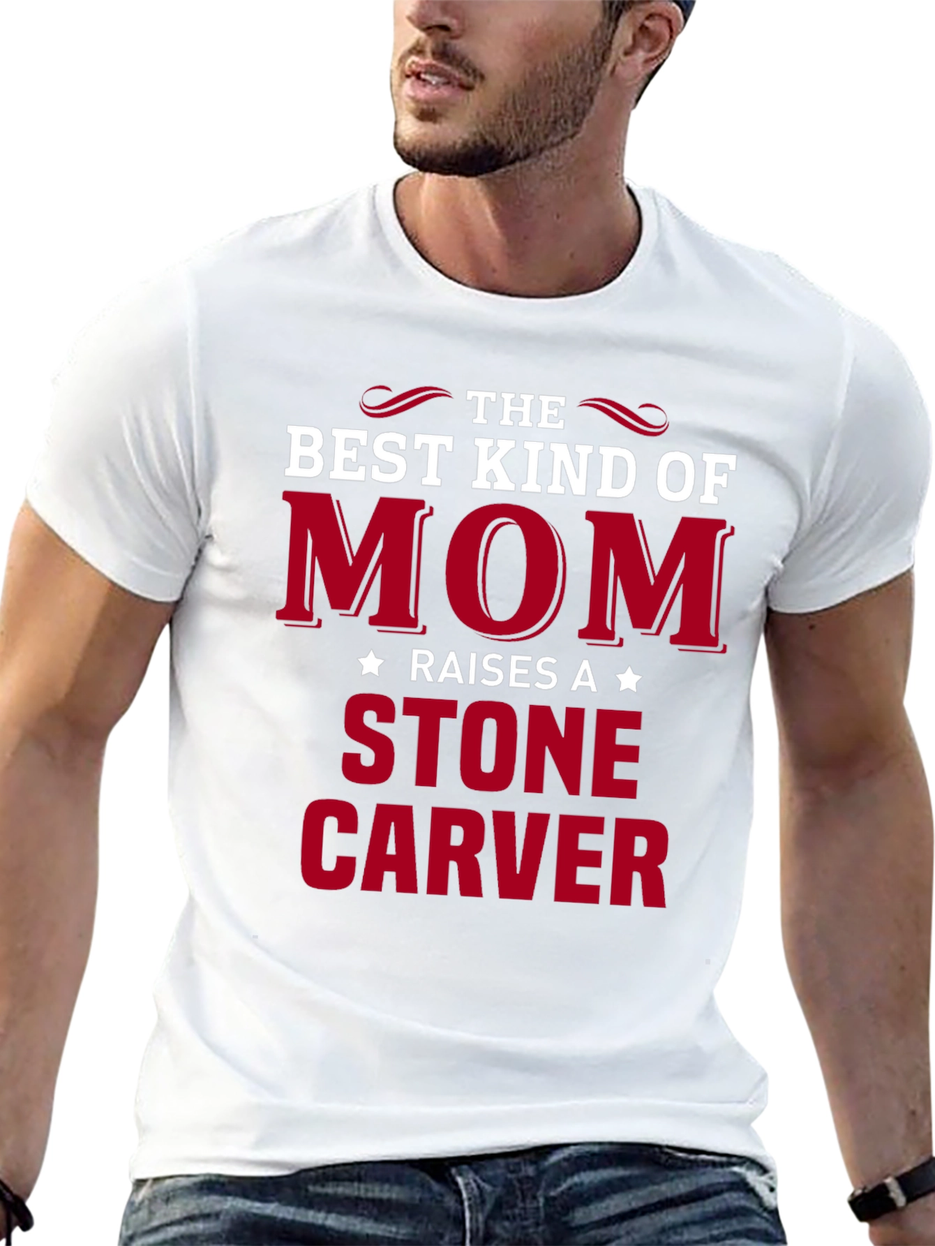 Black Best Kind of Mom Stone Carver T-Shirt view 13