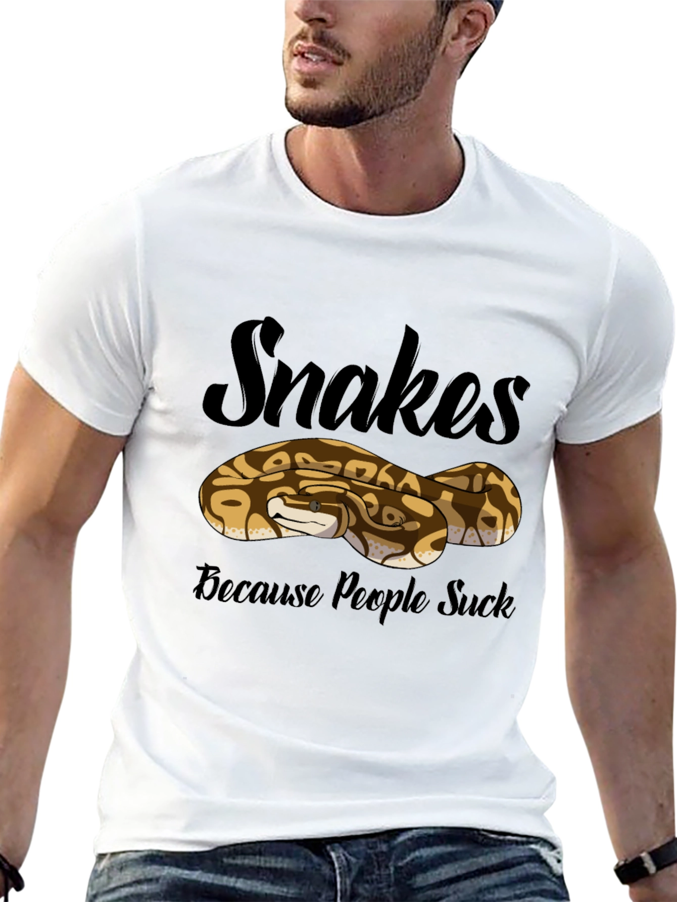 Black Snakes Because People Suck T-Shirt view 13