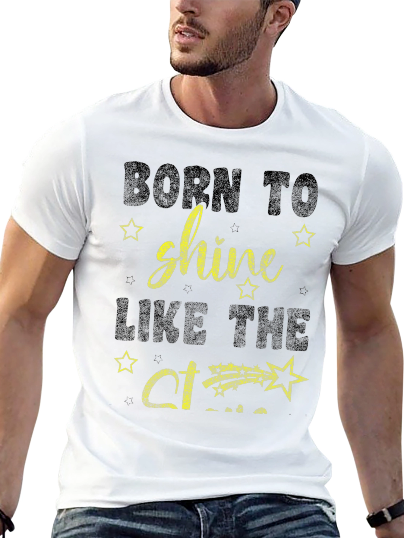 Black Born To Shine T-Shirt view 13