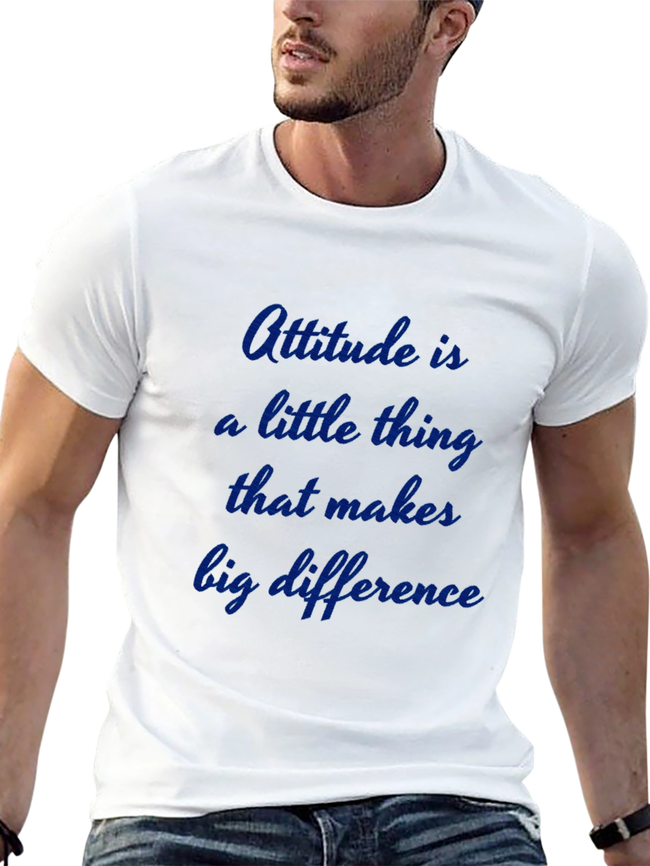 Black Attitude T-Shirt - Inspiring Quote Tee view 13