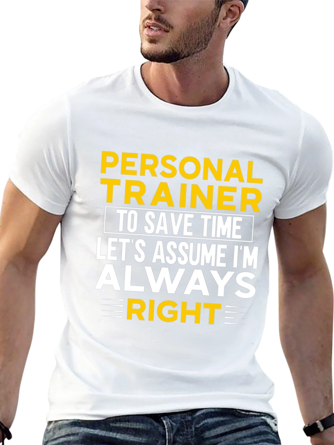 Black Personal Trainer Always Right Graphic Tee view 13