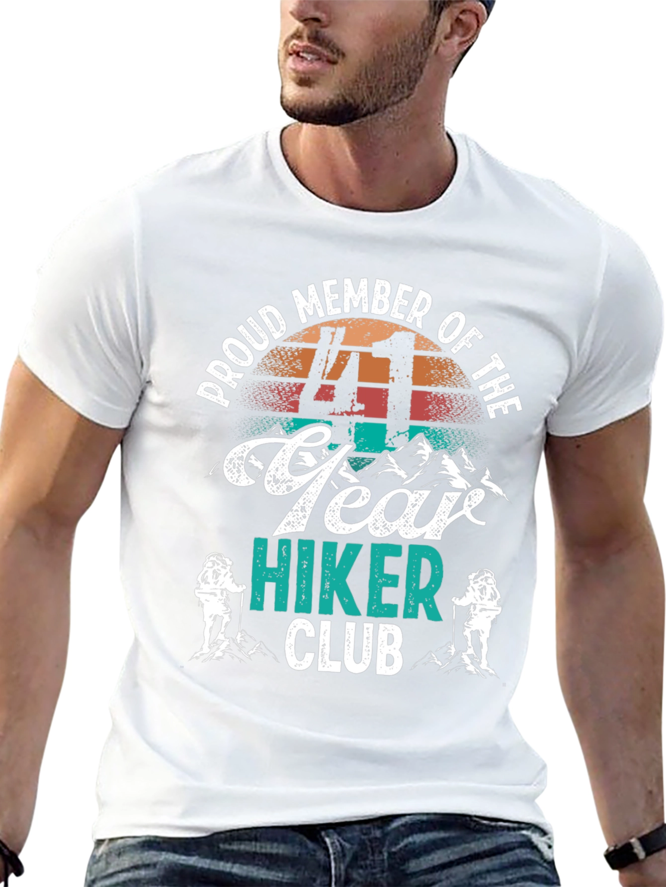 Black Proud 41 Year Hiker Club T-Shirt view 13