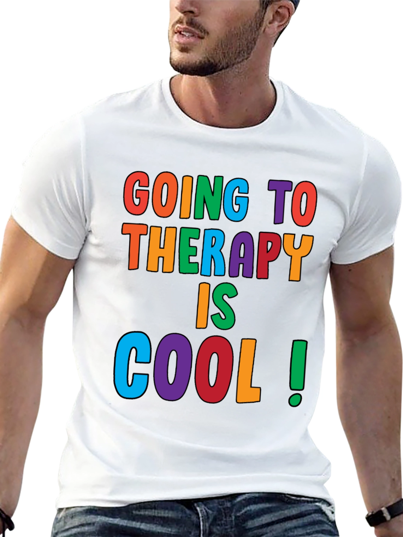 Black Therapy Is Cool Graphic Tee - Comfort Fit view 13