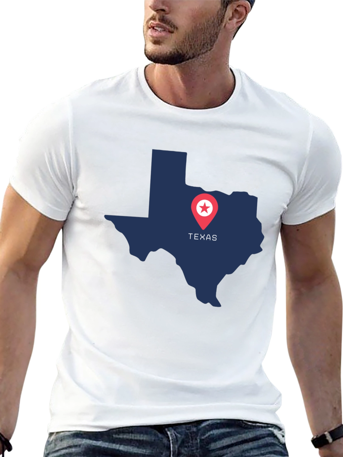 Texas Pride Graphic Tee - State Map Design - 13