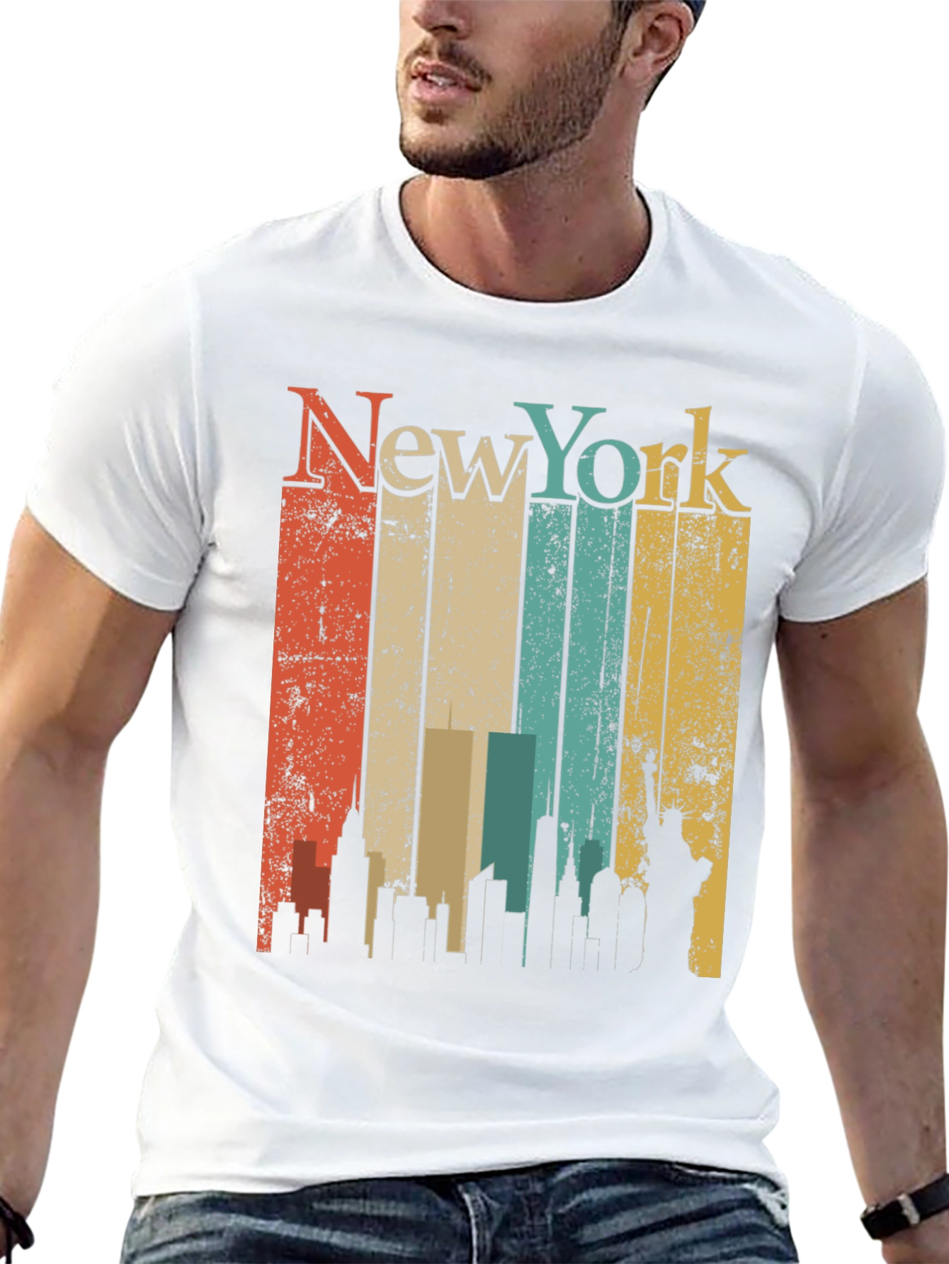 Vintage New York Skyline Graphic T-Shirt - 13