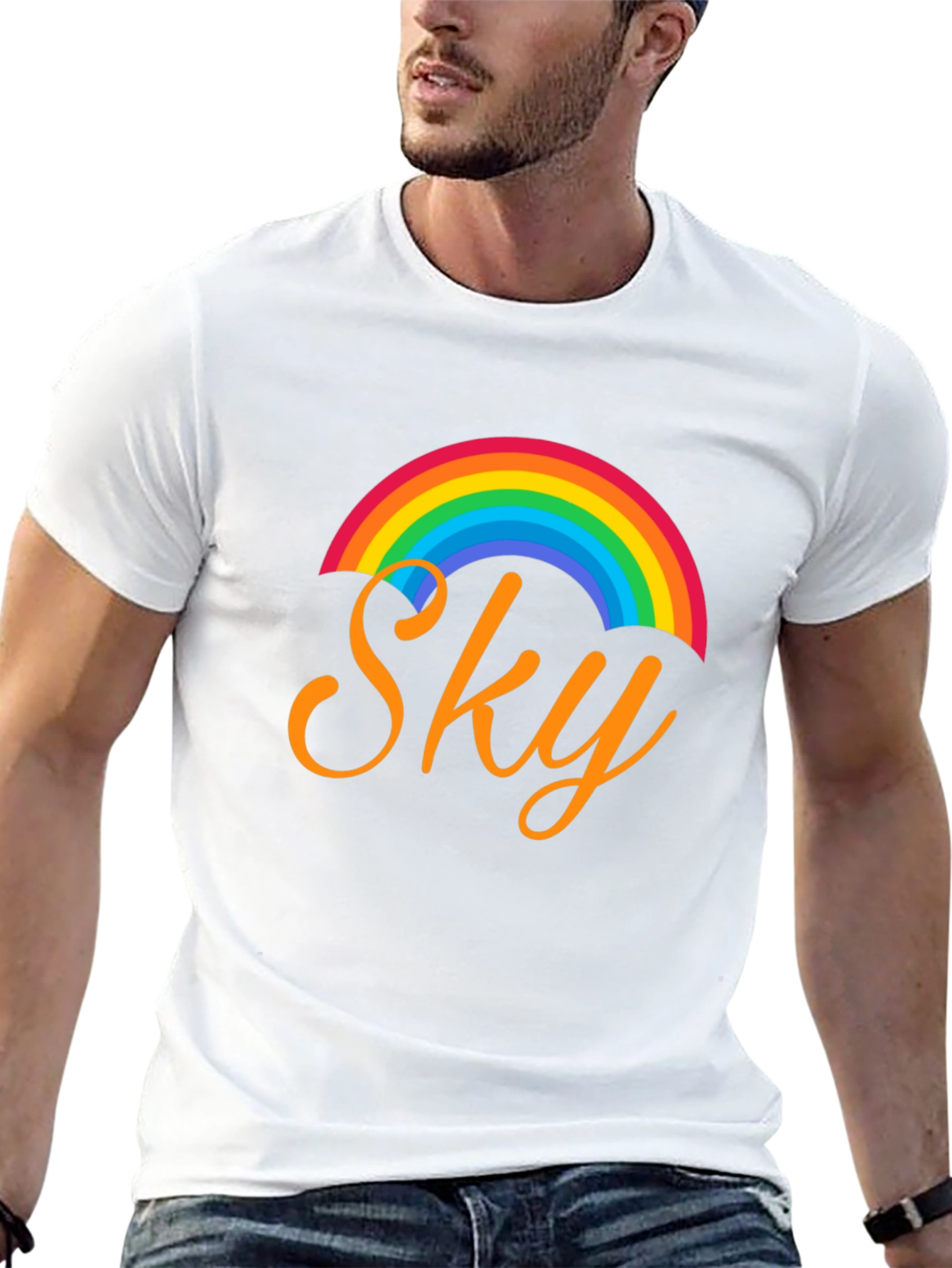 Rainbow Sky Graphic T-Shirt - 13