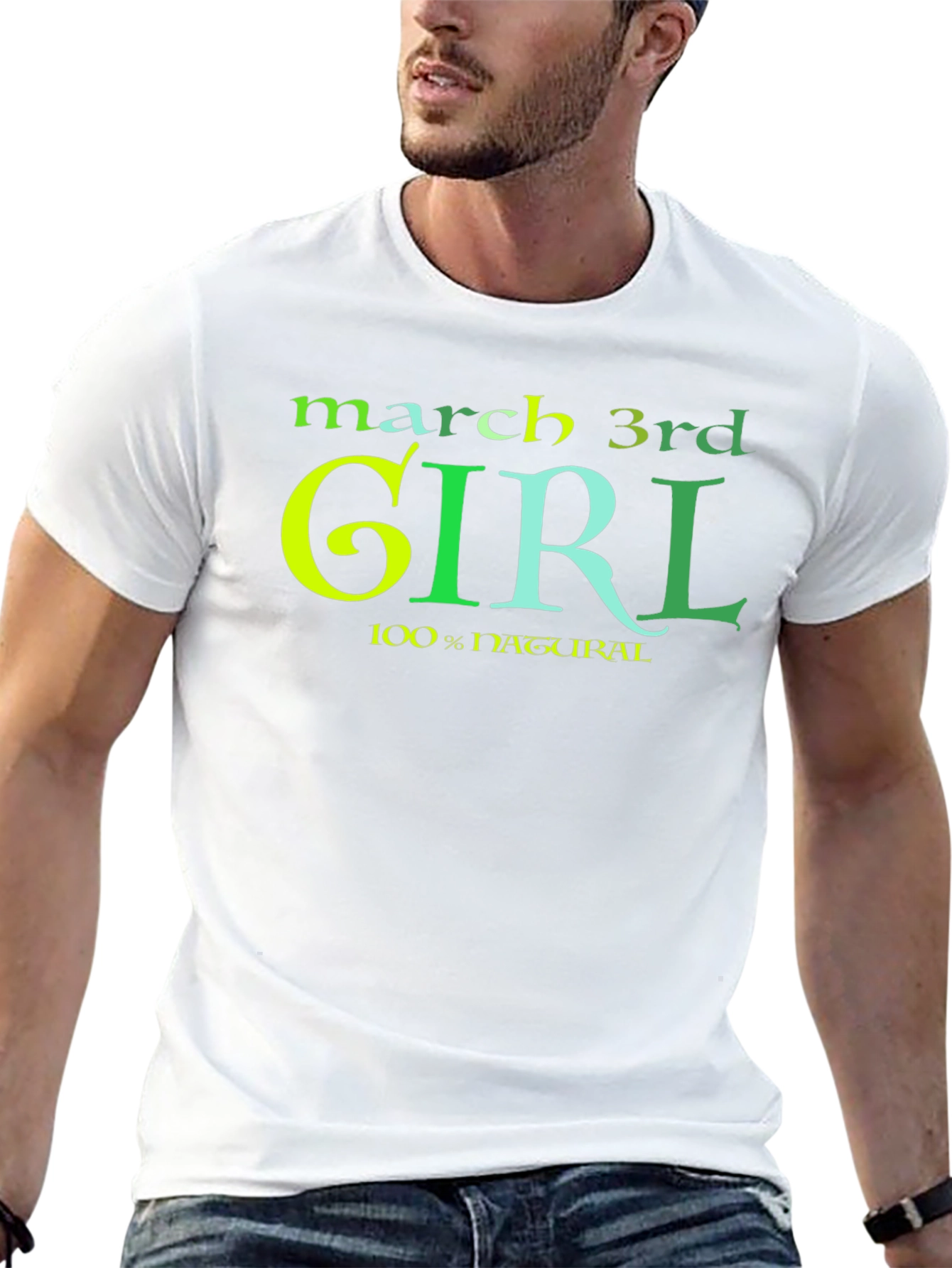 Black March 3rd Girl T-Shirt - 100% Natural view 13