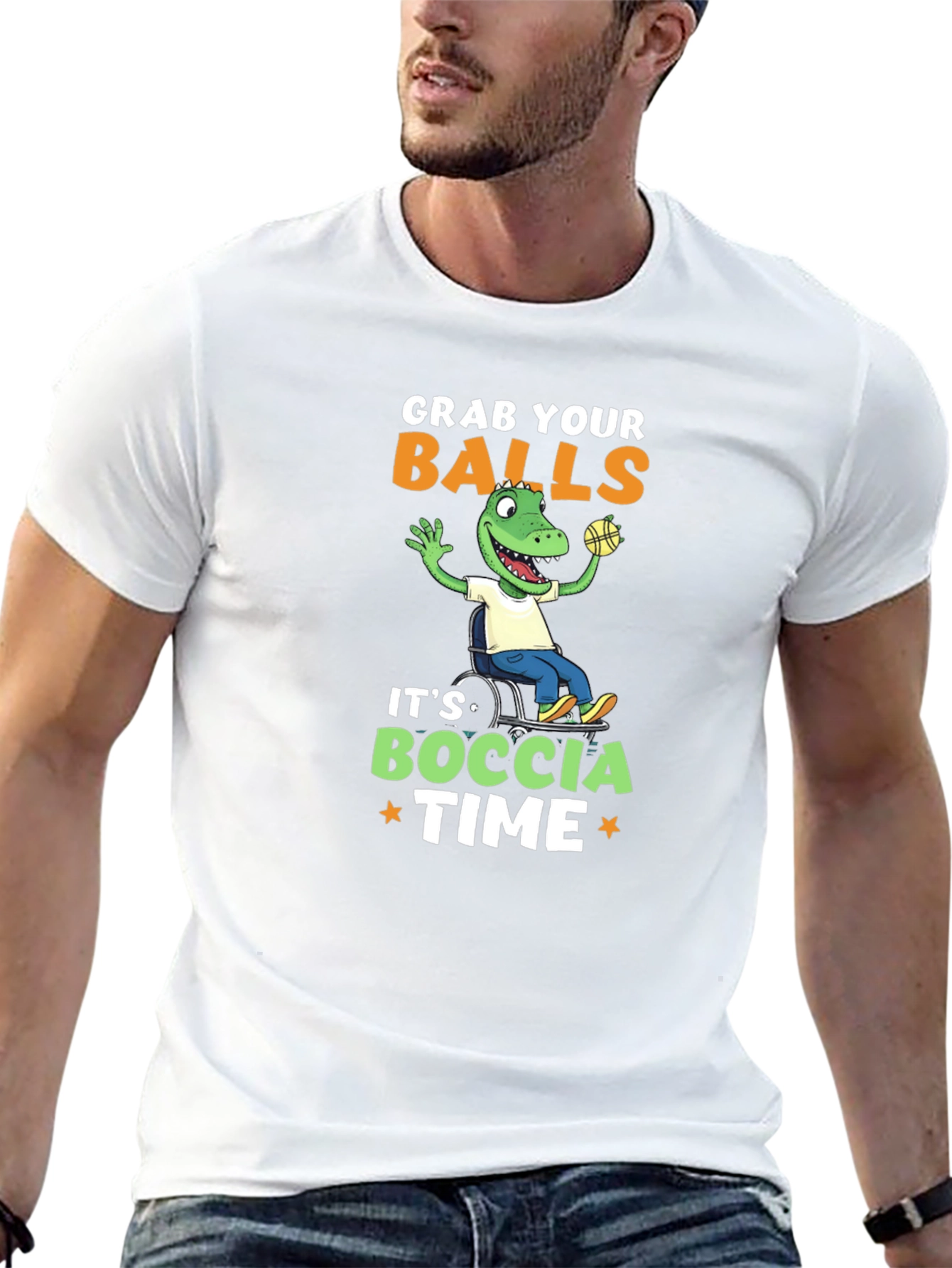Black Grab Your Balls Boccia Time T-Shirt view 13