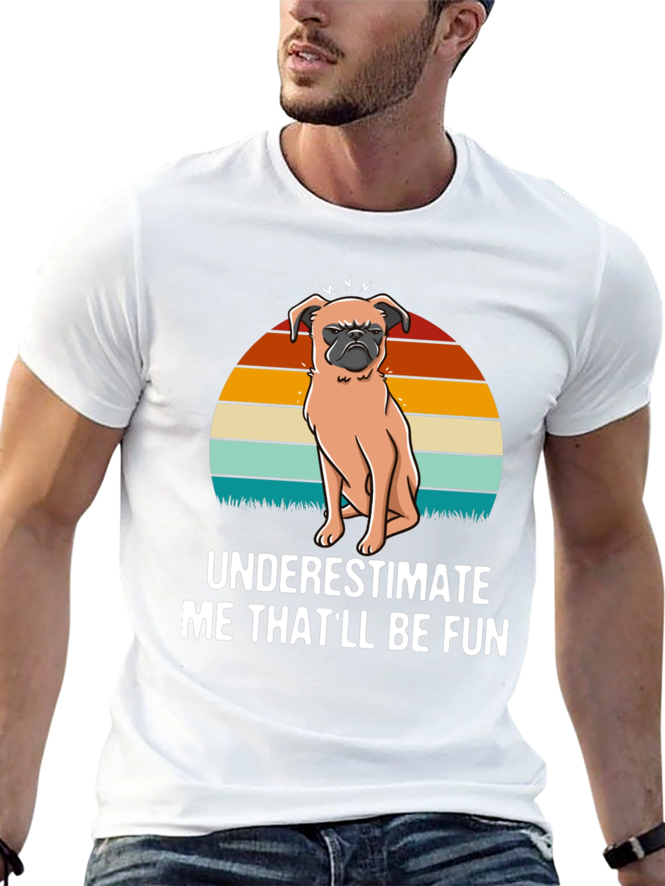 Black Grumpy Dog Graphic Tee - "Underestimate Me That'll Be Fun" view 13