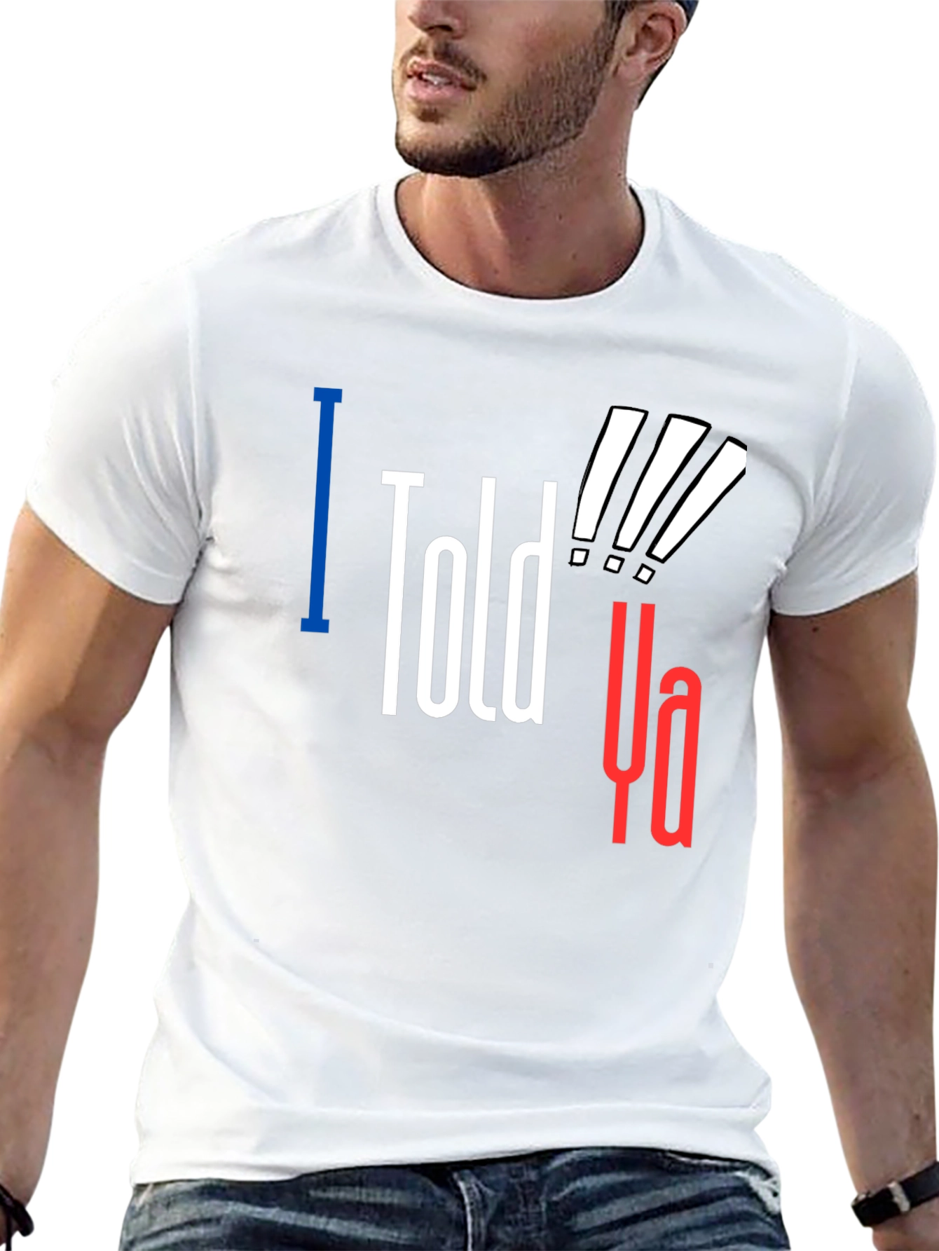 Black I Told Ya! Graphic Tee - Statement T-Shirt view 13