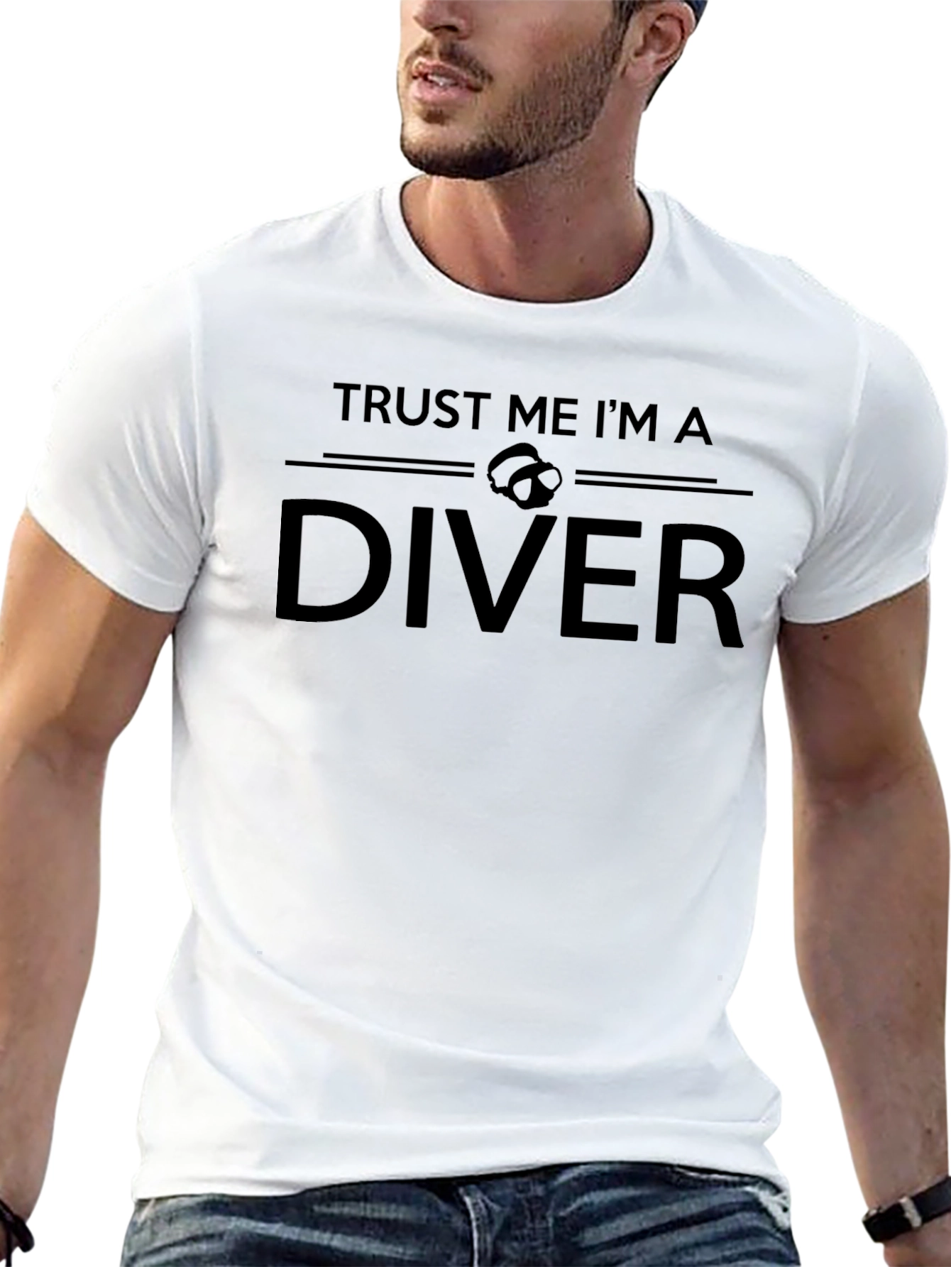 Black Trust Me I'm A Diver T-Shirt view 13