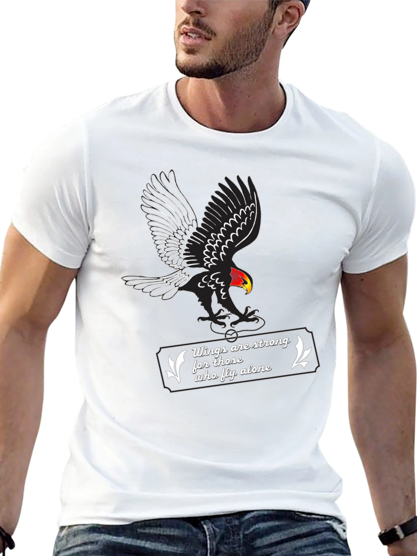 Black Eagle Wings Tee - Strong & Alone view 13