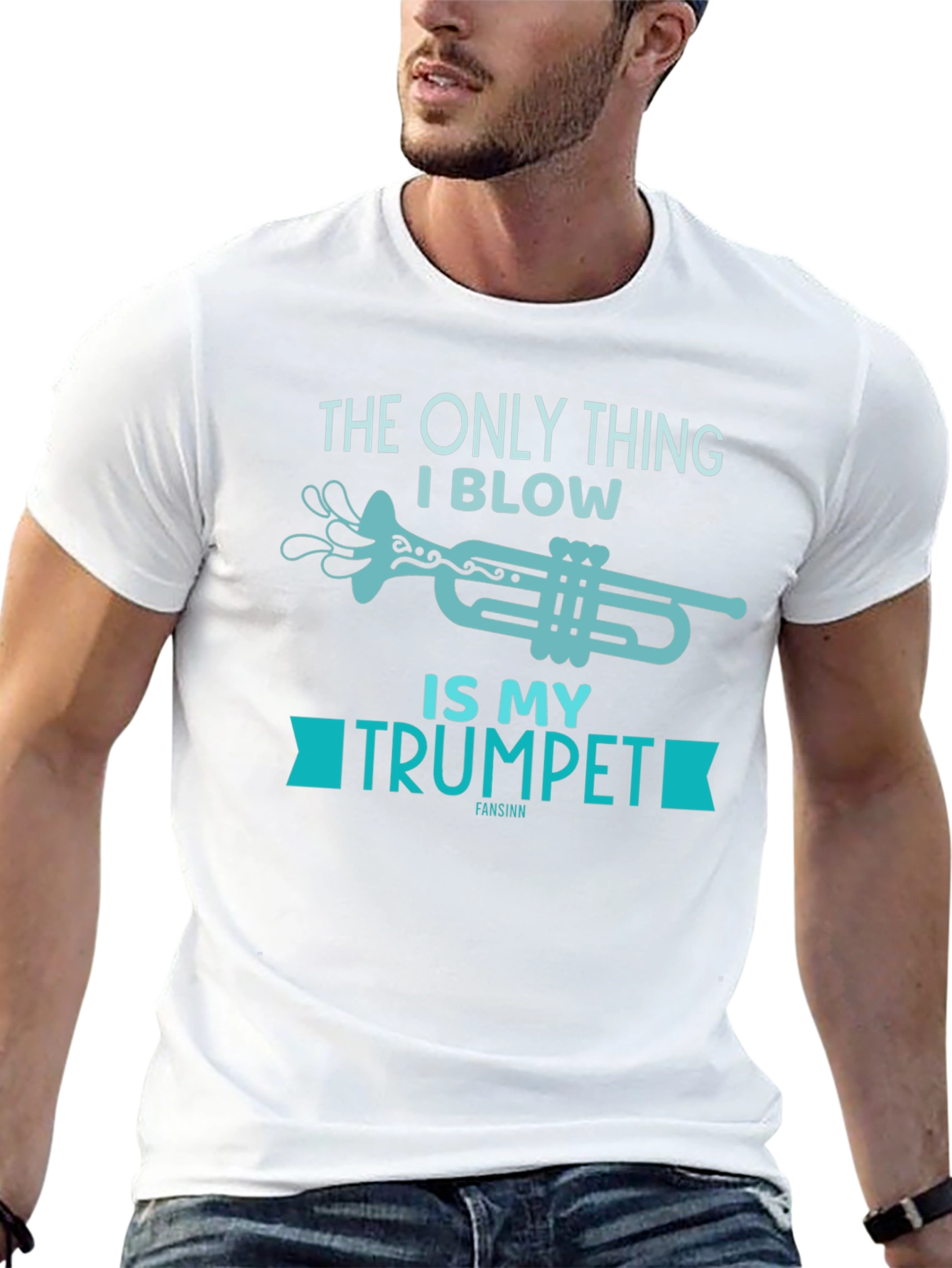 Black Funny Musician T-Shirt - The Only Thing I Blow Is My Trumpet view 13