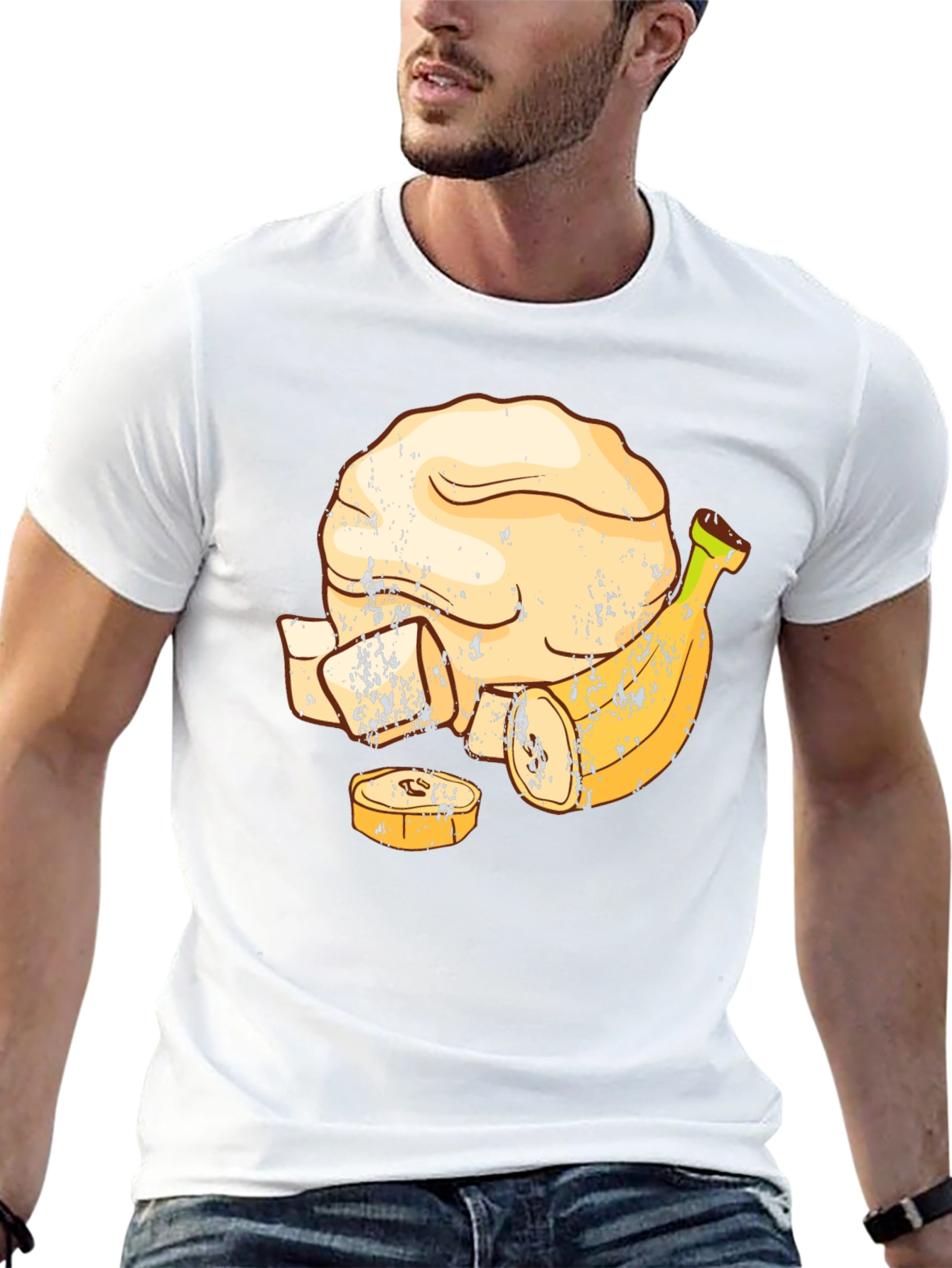 Black Banana Bread Graphic Tee - Novelty Food Shirt view 13