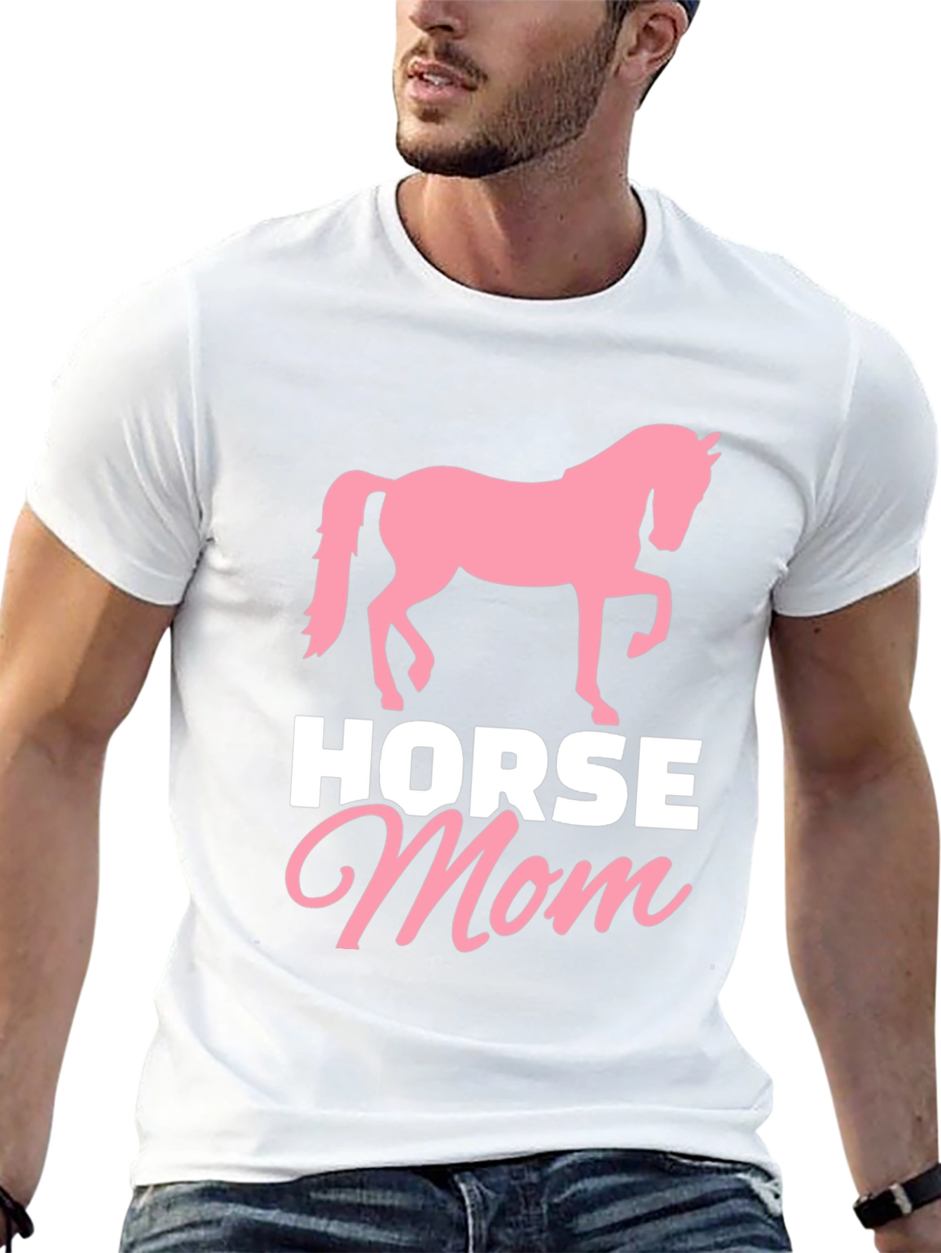 Black Horse Mom T-Shirt - Equestrian Gift view 13