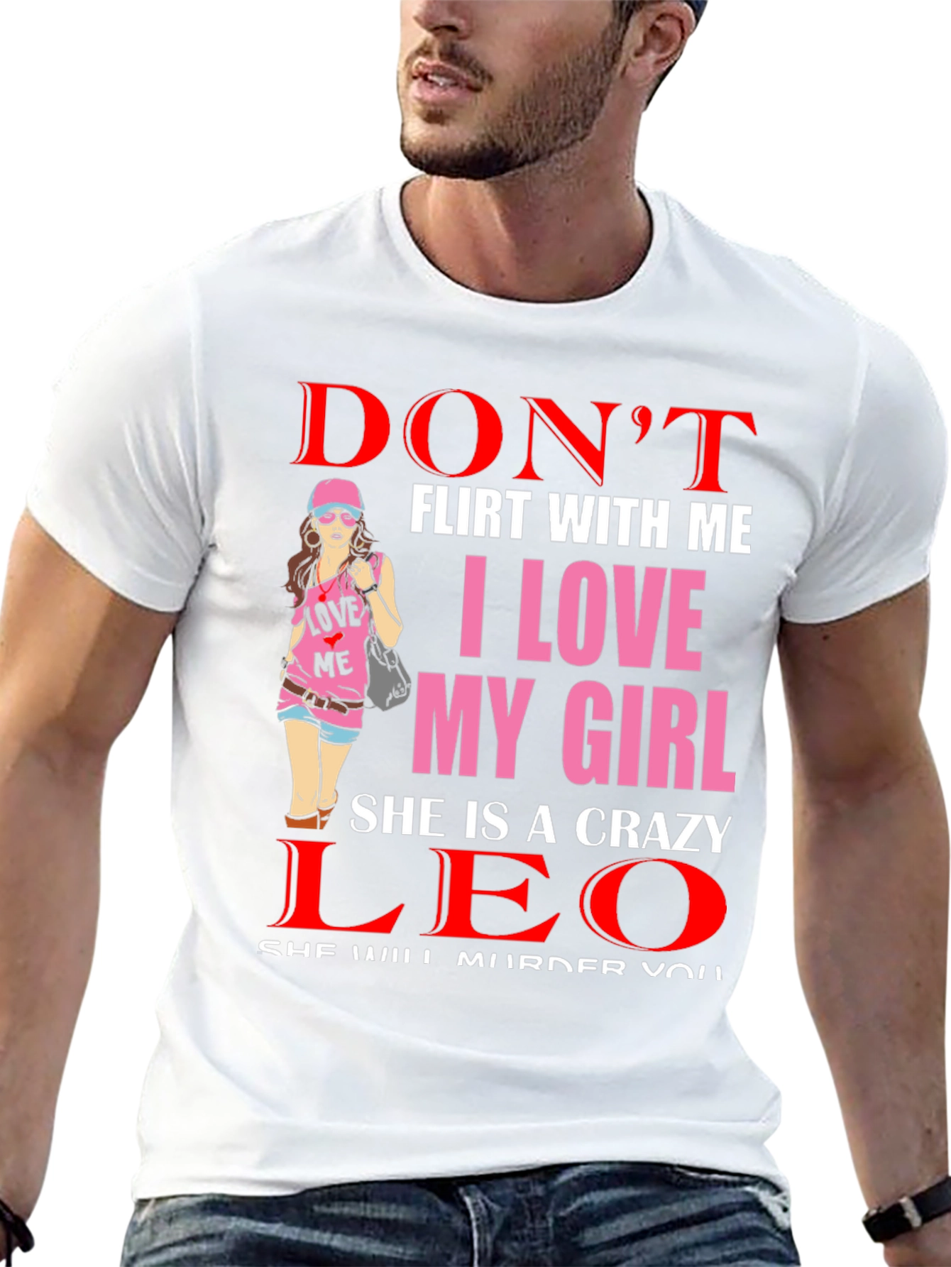 Black Crazy Leo Girl Graphic Tee view 13