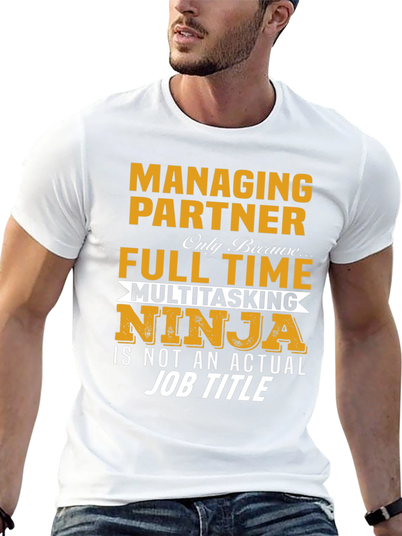 Black Managing Partner Multitasking Ninja T-Shirt view 13
