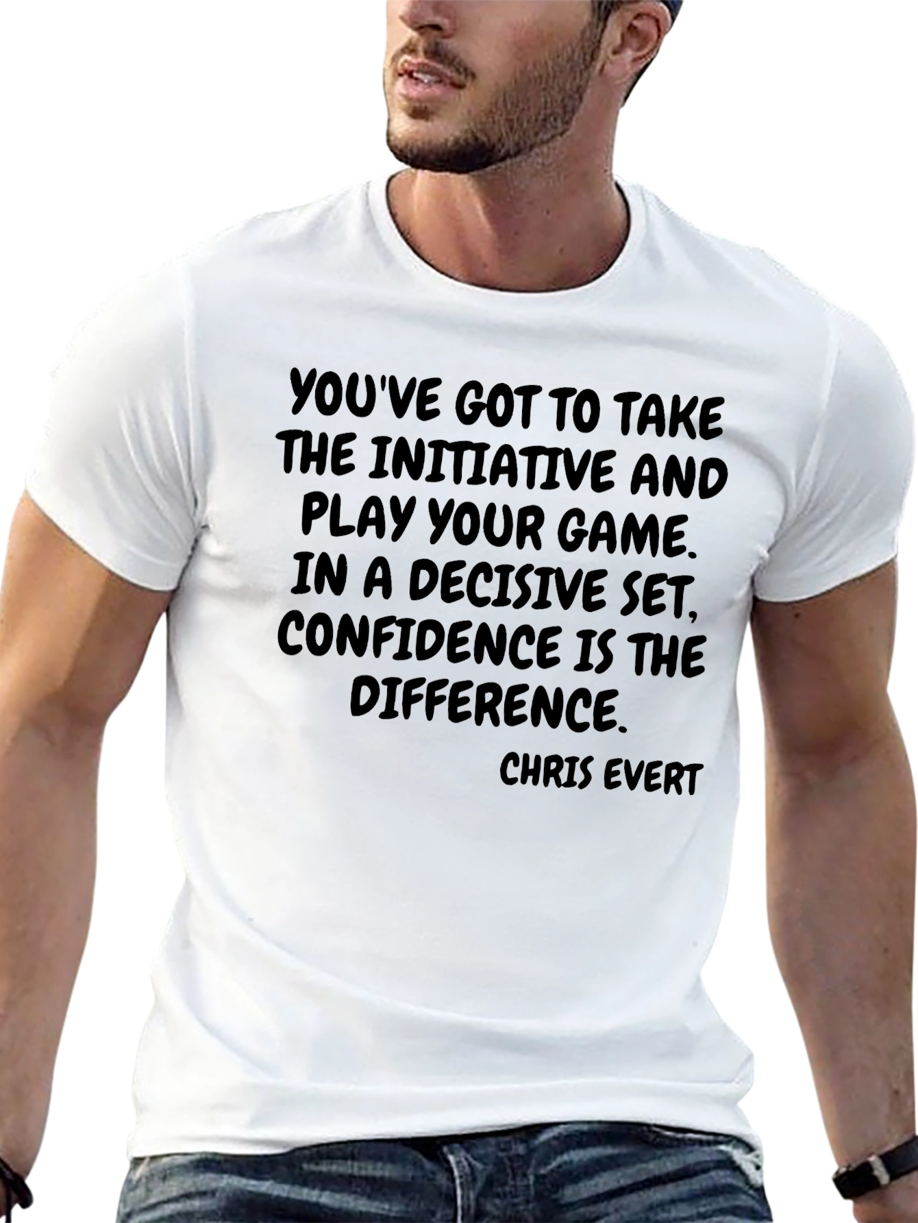 Black Motivational Quote T-Shirt - Confidence is Key view 13
