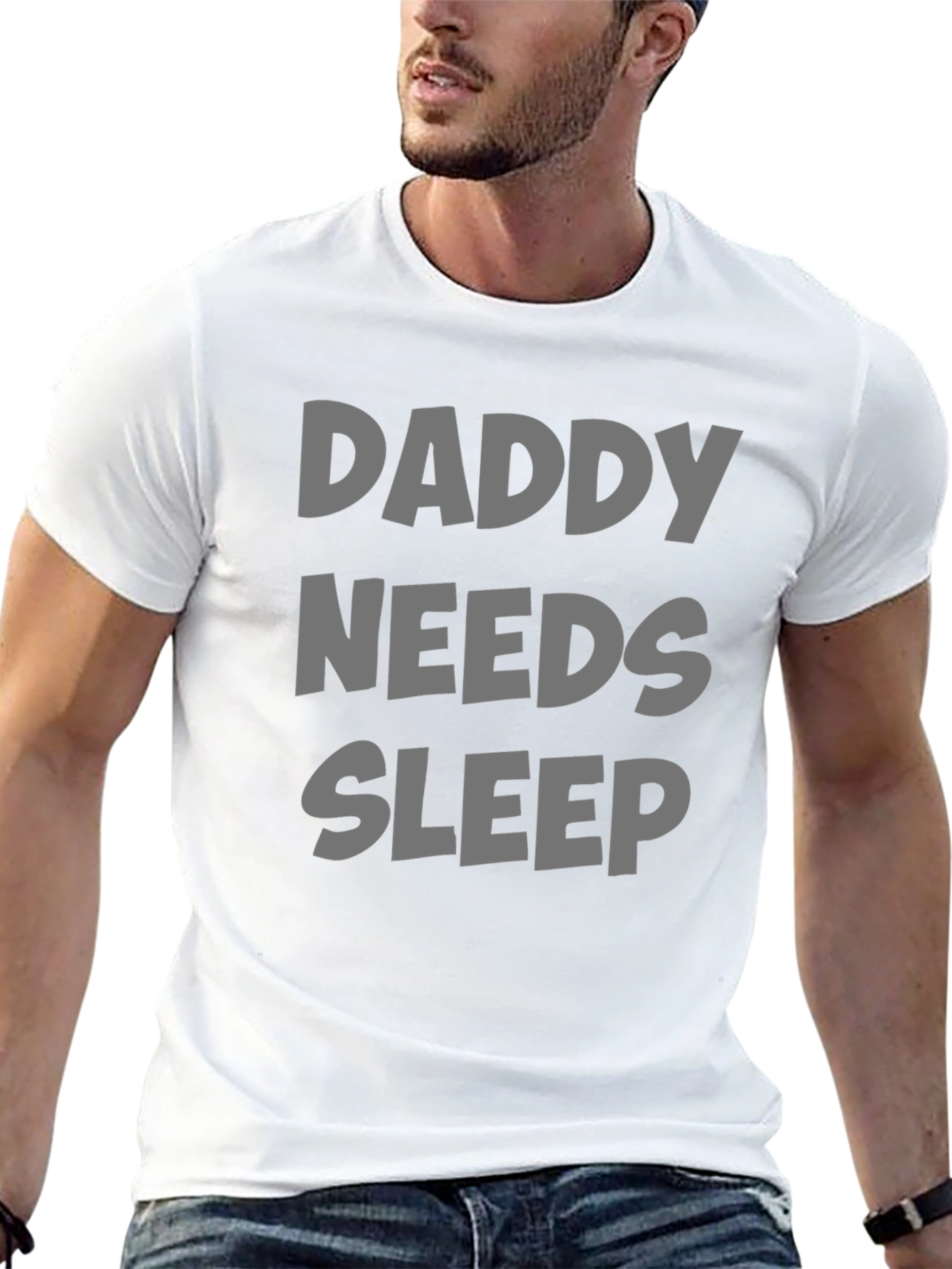 Black Daddy Needs Sleep T-Shirt - Comfortable Dad Life Tee view 13