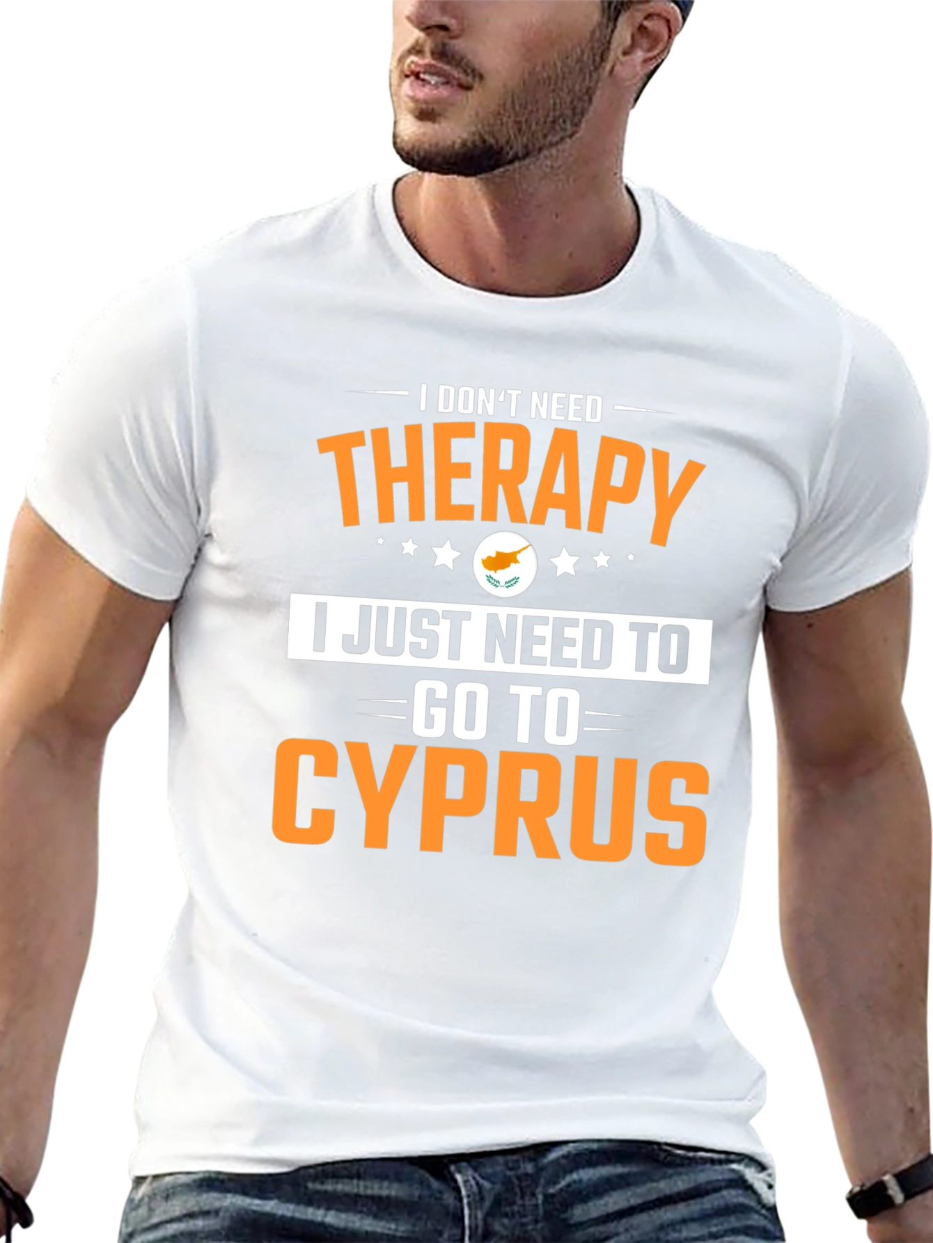 Black Therapy Cyprus Novelty Graphic T-Shirt view 13