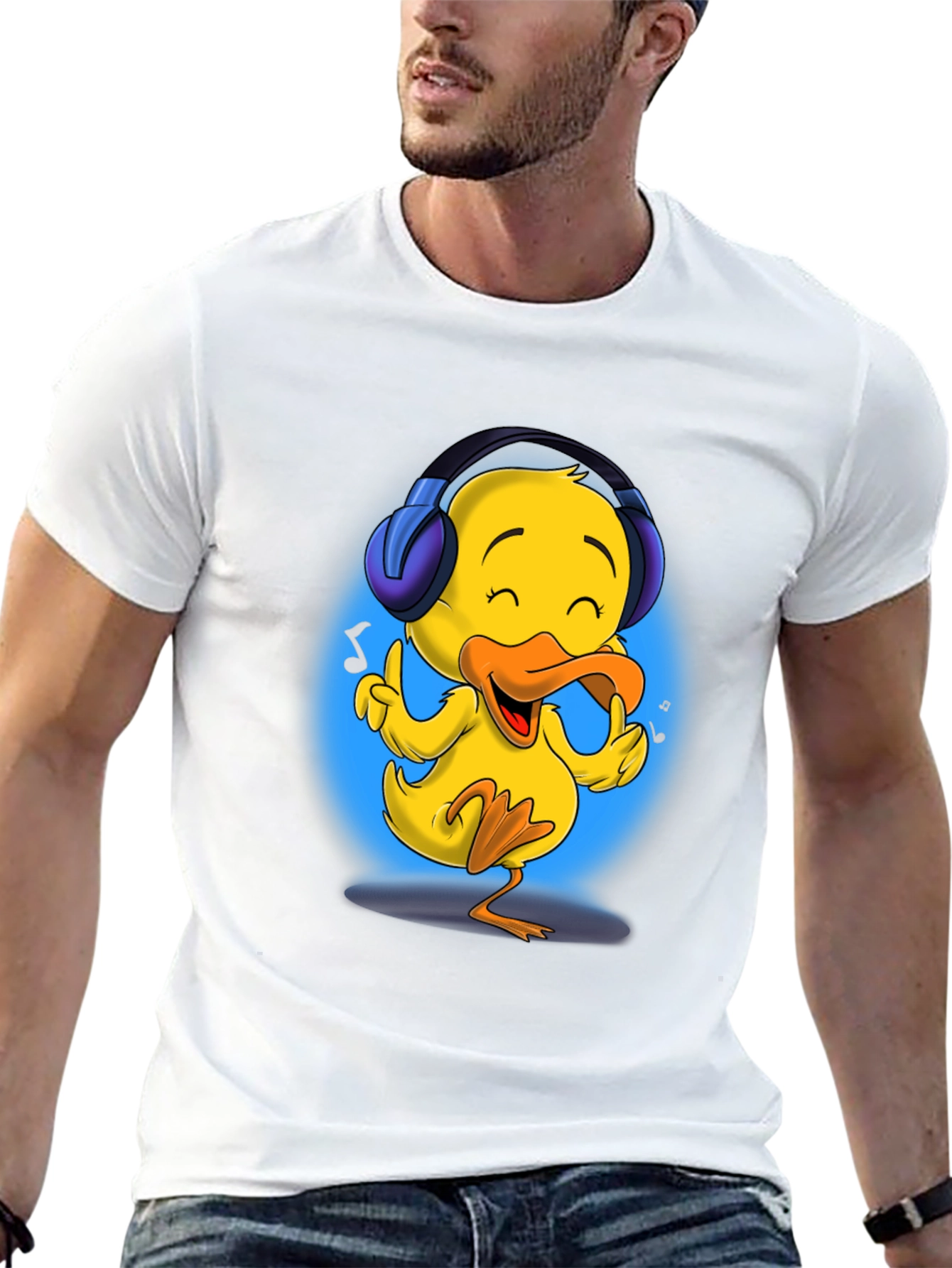 Black Cool Duck T-Shirt - Music Lover Edition view 13