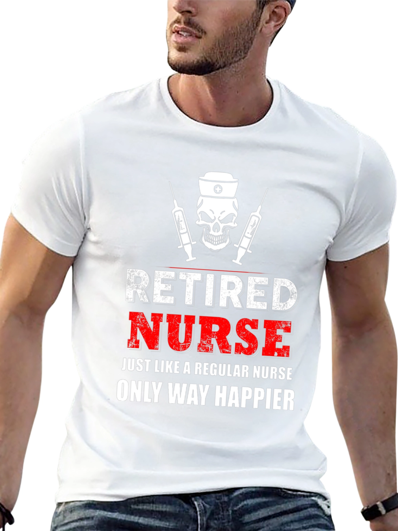 Black Retired Nurse T-Shirt - Funny Nursing Gift view 13