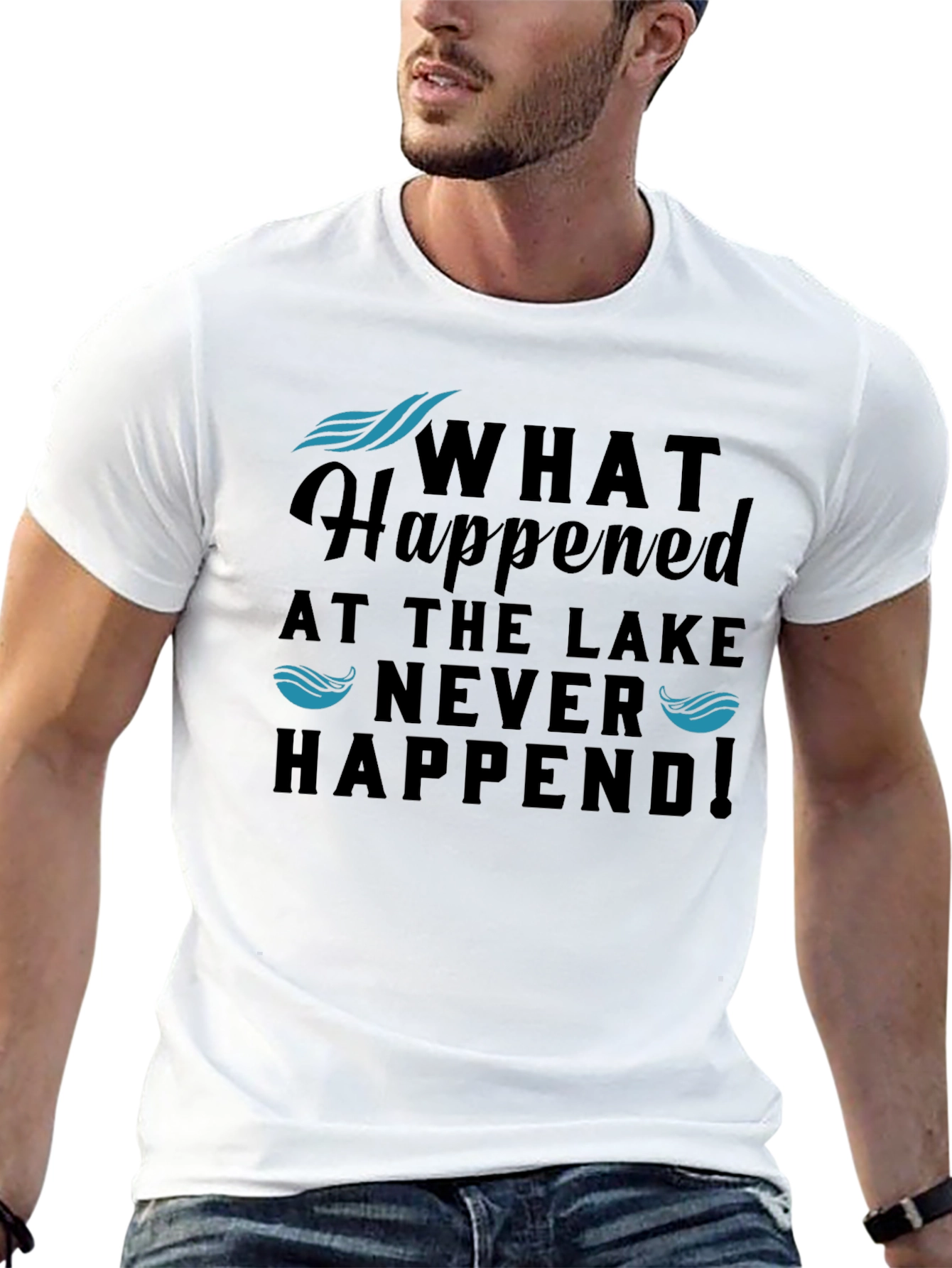 Black What Happened at the Lake T-Shirt view 13