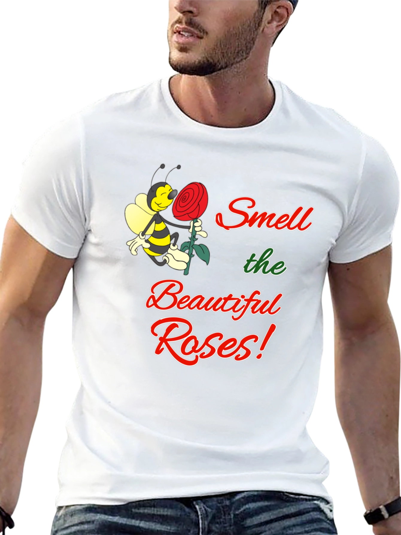 Black Smell the Beautiful Roses Black T-Shirt view 13