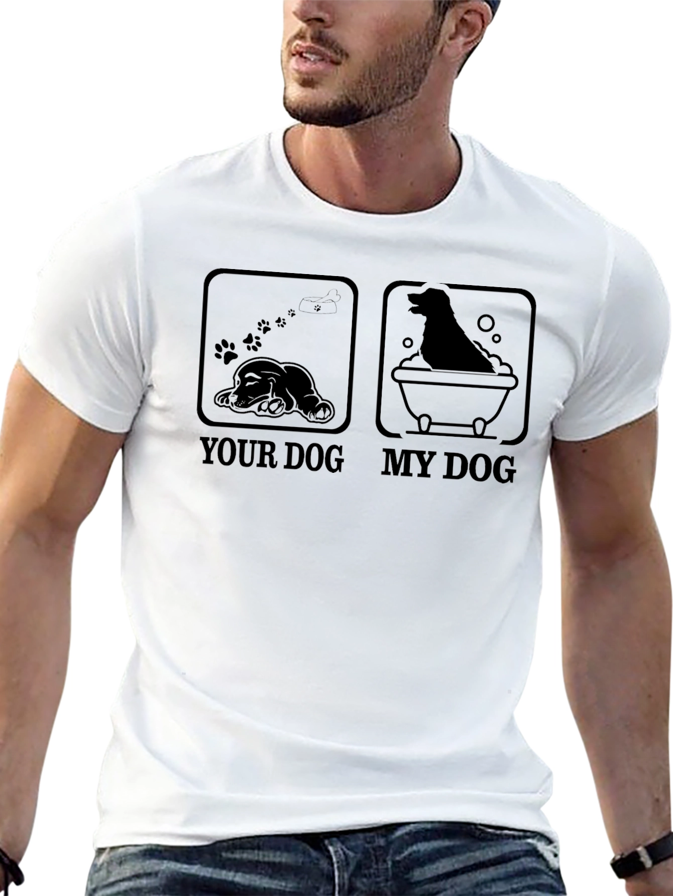 Black Your Dog My Dog Funny Pet Lover T-Shirt view 13