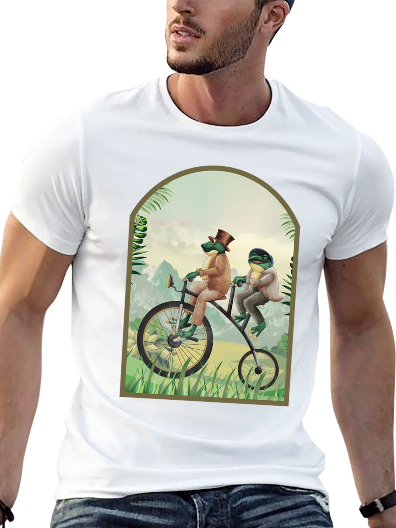 Black Frogs on a Bike T-Shirt view 13