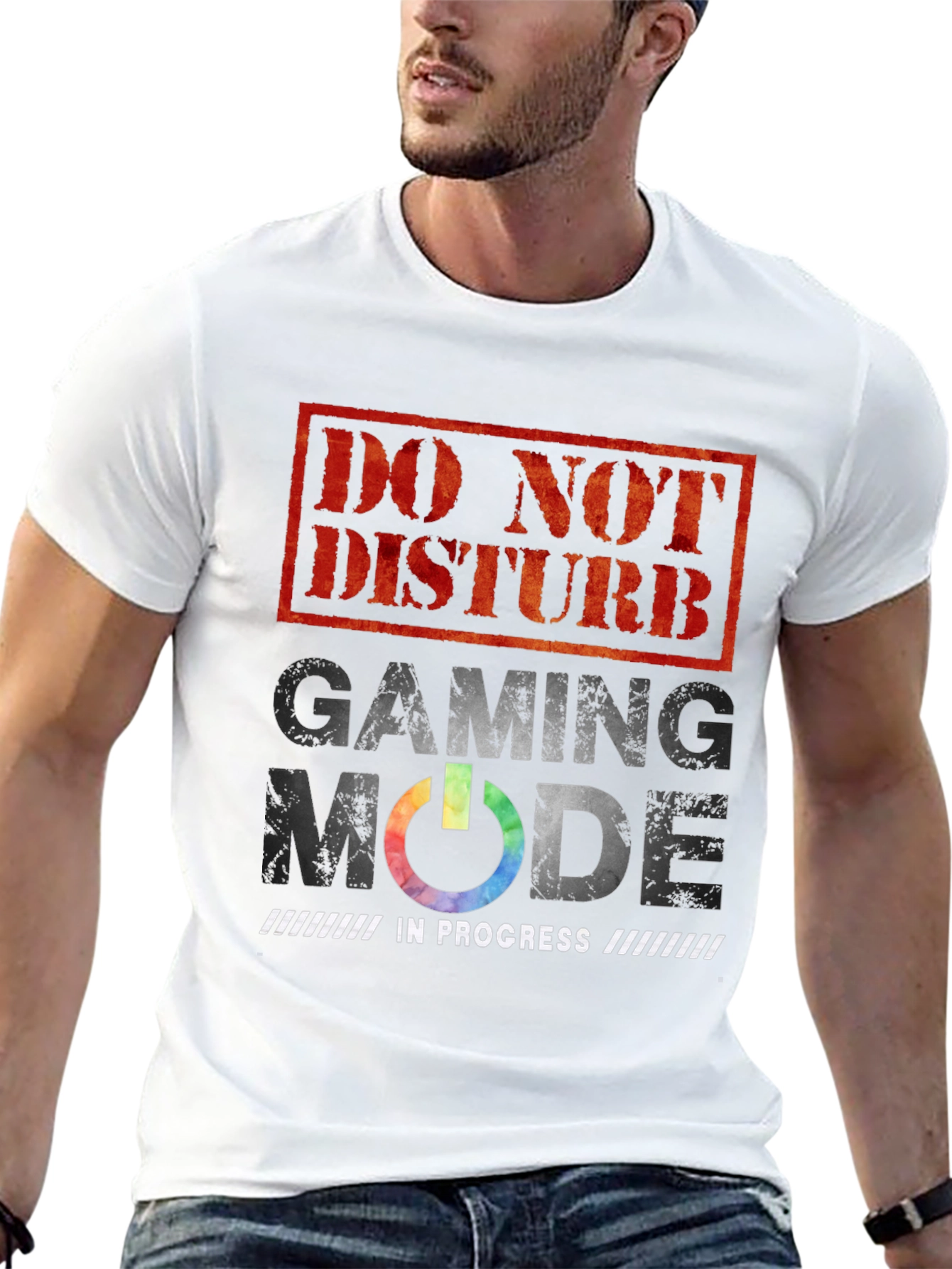 Black Gaming Mode Activated Graphic Tee view 13