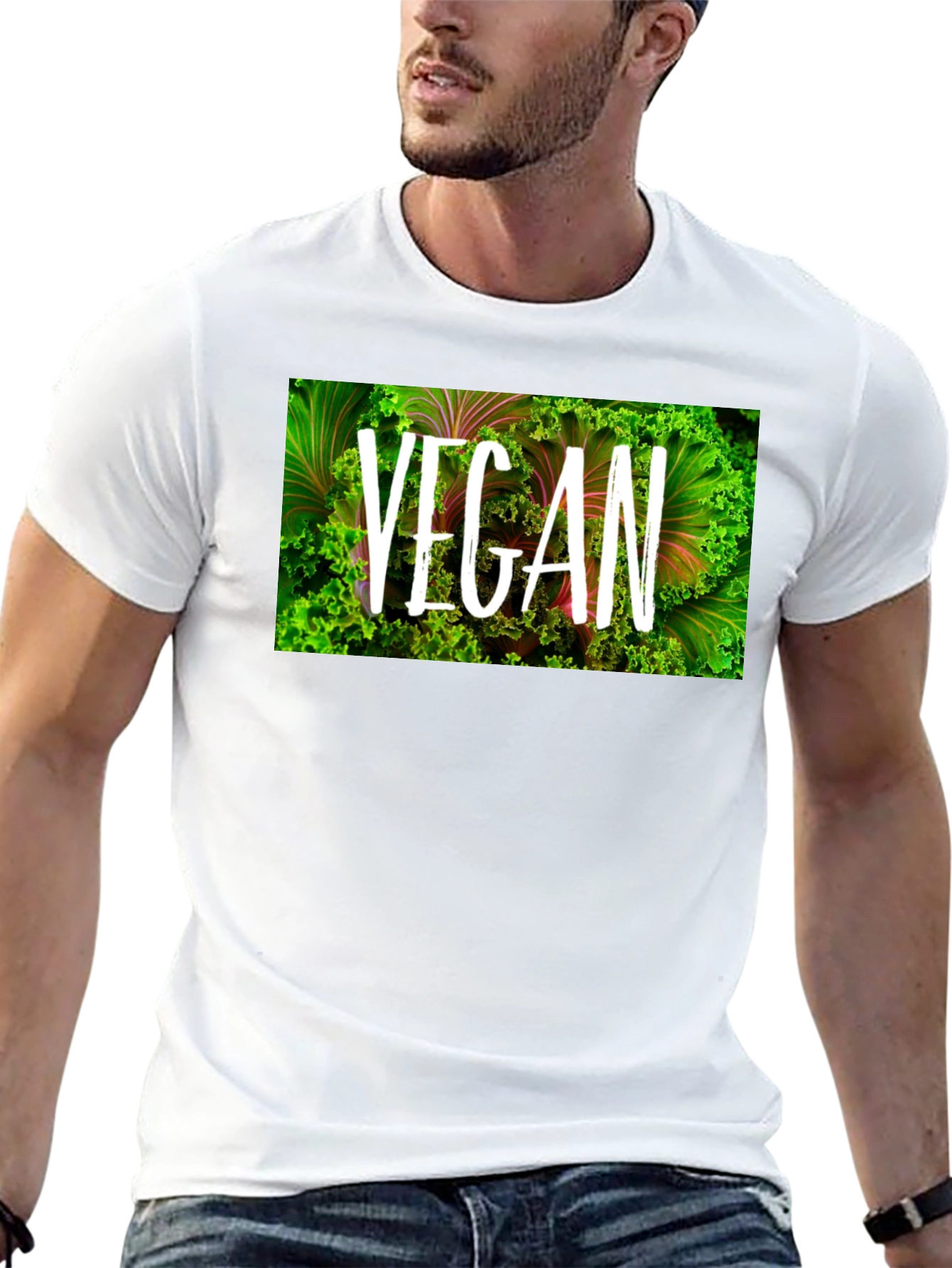 Black Vegan Graphic T-Shirt - Healthy Lifestyle Tee view 13