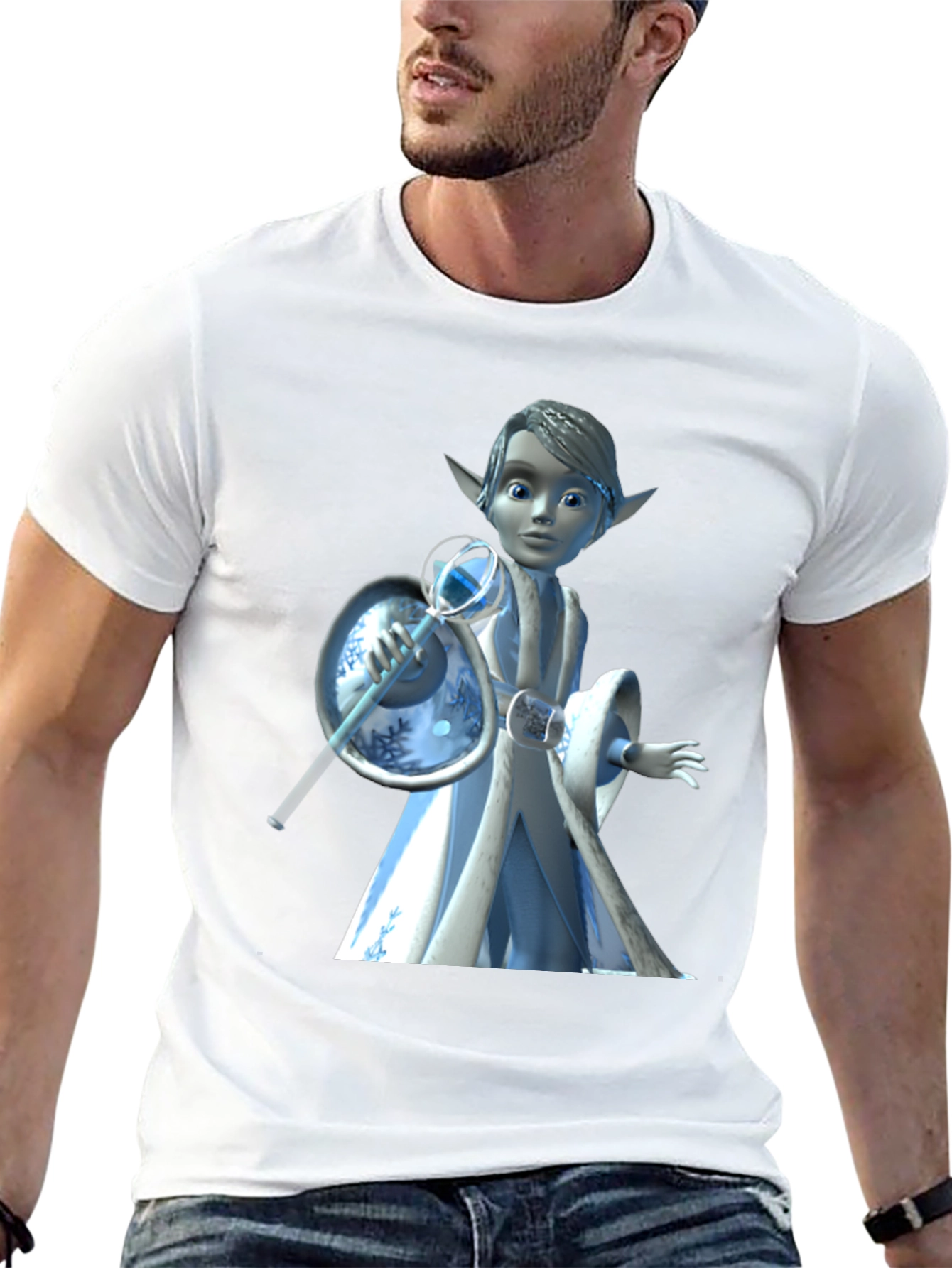 Black Cartoon Character Graphic Tee - Black T-Shirt view 13