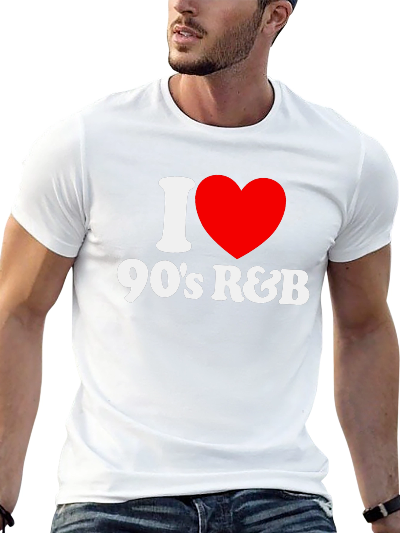Black I Heart 90s R&B Black T-Shirt view 13