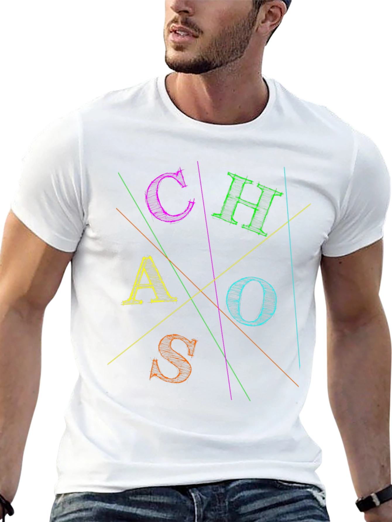 Chaos Graphic Tee - Men's Short Sleeve Crew Neck - 13