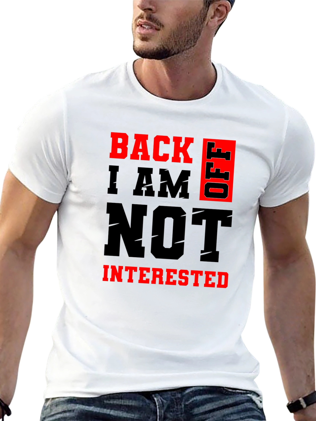 Black Back Off Graphic Tee - Sarcastic Funny T-Shirt view 13