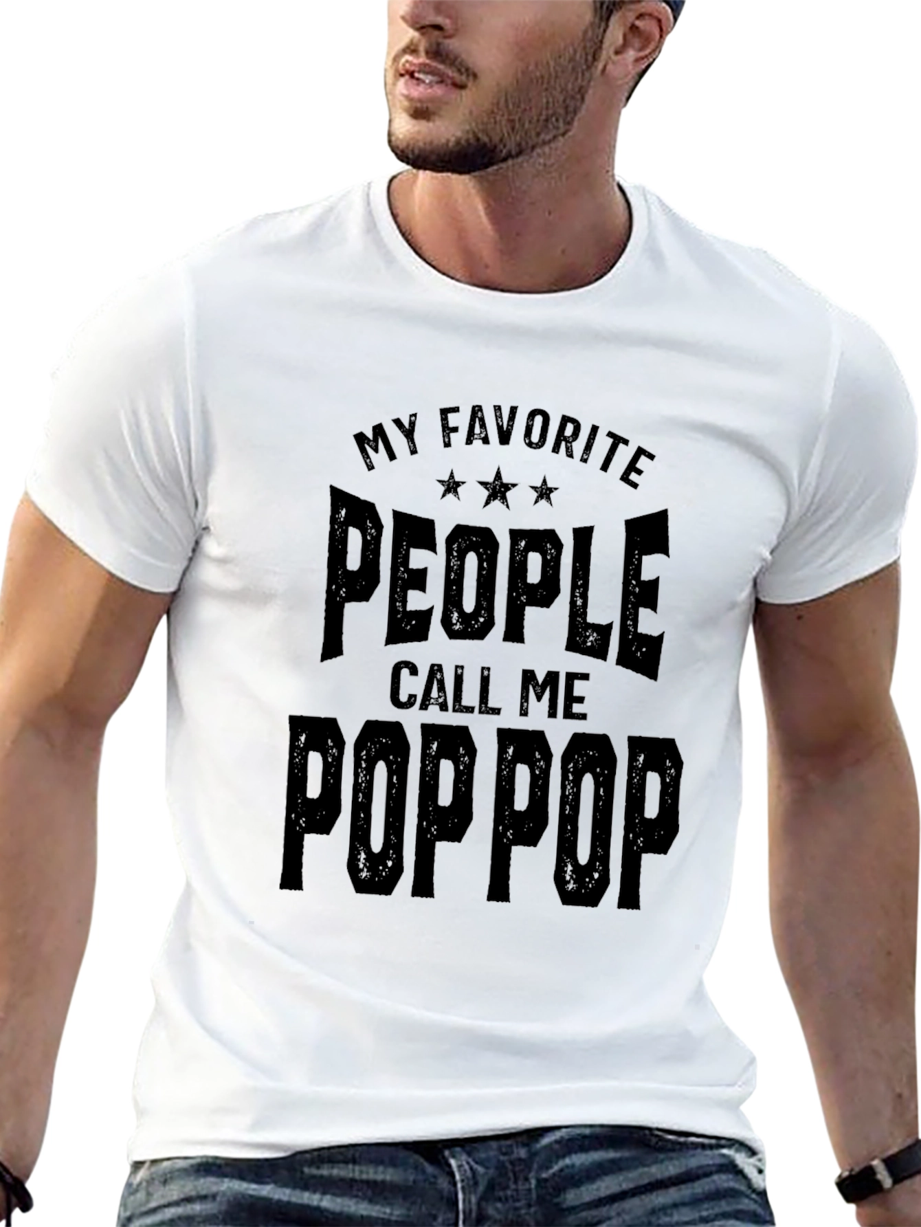 Black My Favorite People Call Me Pop Pop T-Shirt view 13