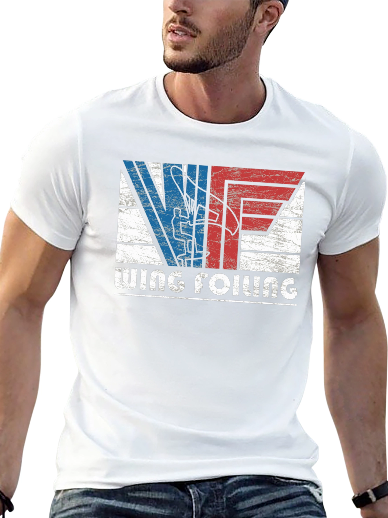 Black Wing Foiling T-Shirt | Retro Style view 13