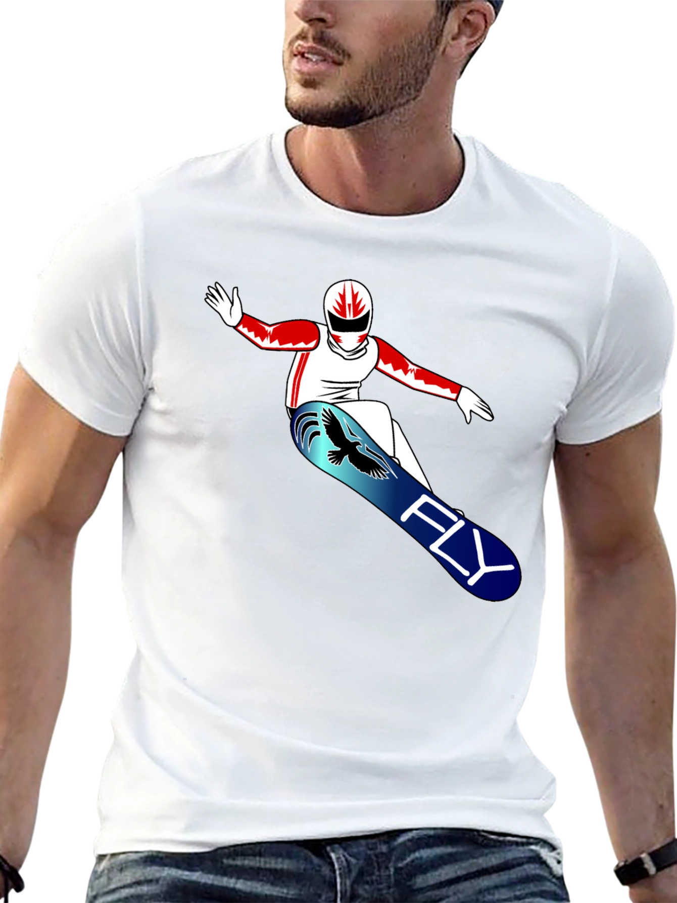 Black Fly Snowboarder Graphic T-Shirt view 13