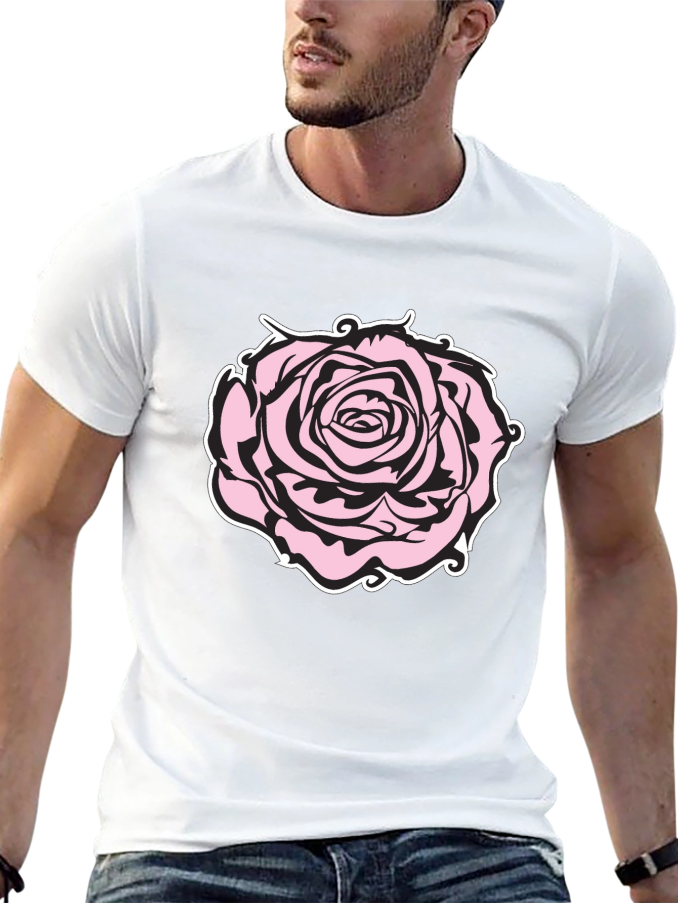 Black Rose Graphic Black T-Shirt view 13