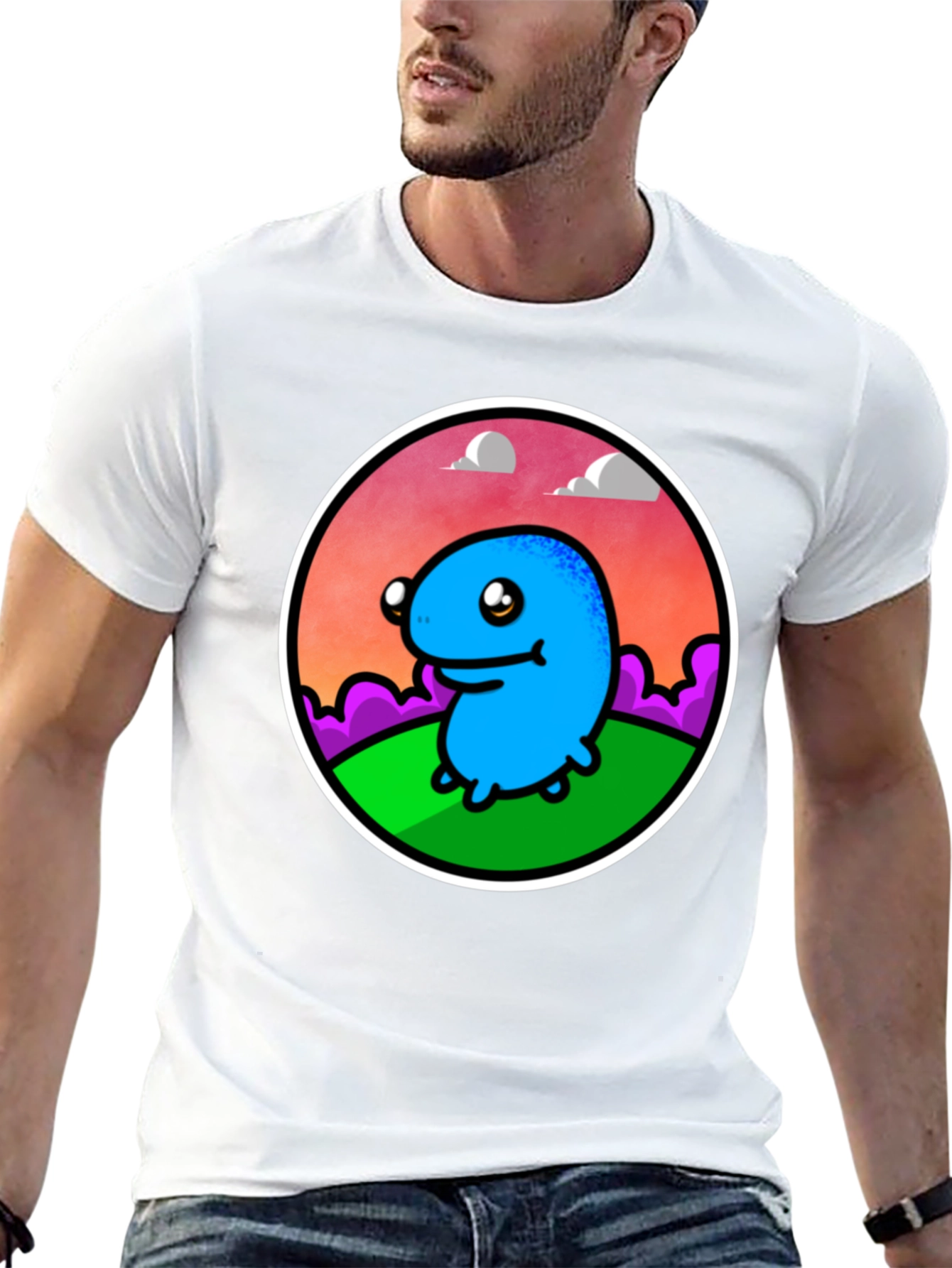 Black Cartoon Character Graphic Tee view 13