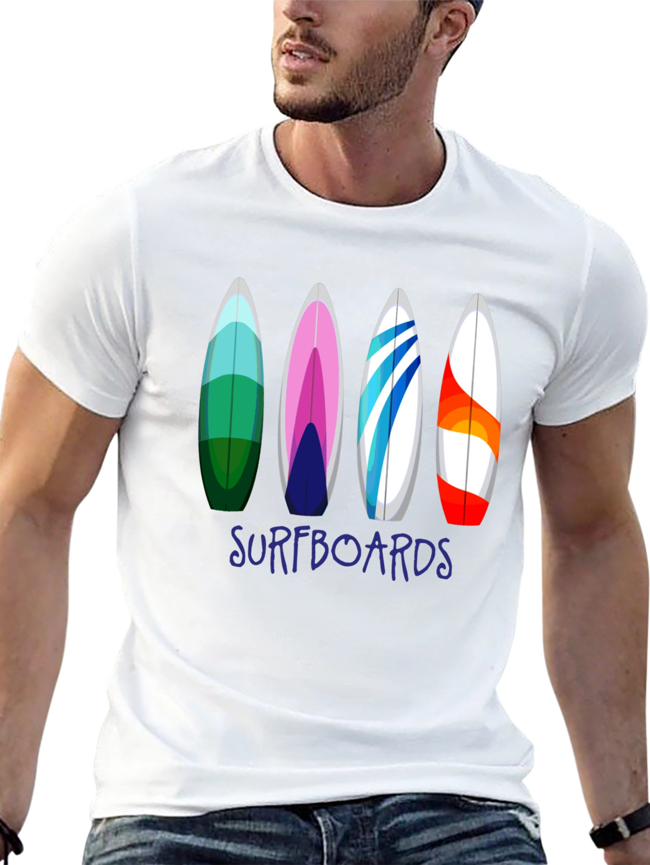 Black Surfboard T-Shirt - Beach Lover Tee view 13