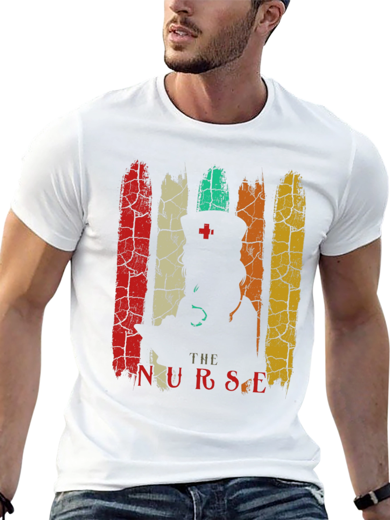 Black Retro Nurse Graphic Tee -  Healthcare Hero Tribute view 13