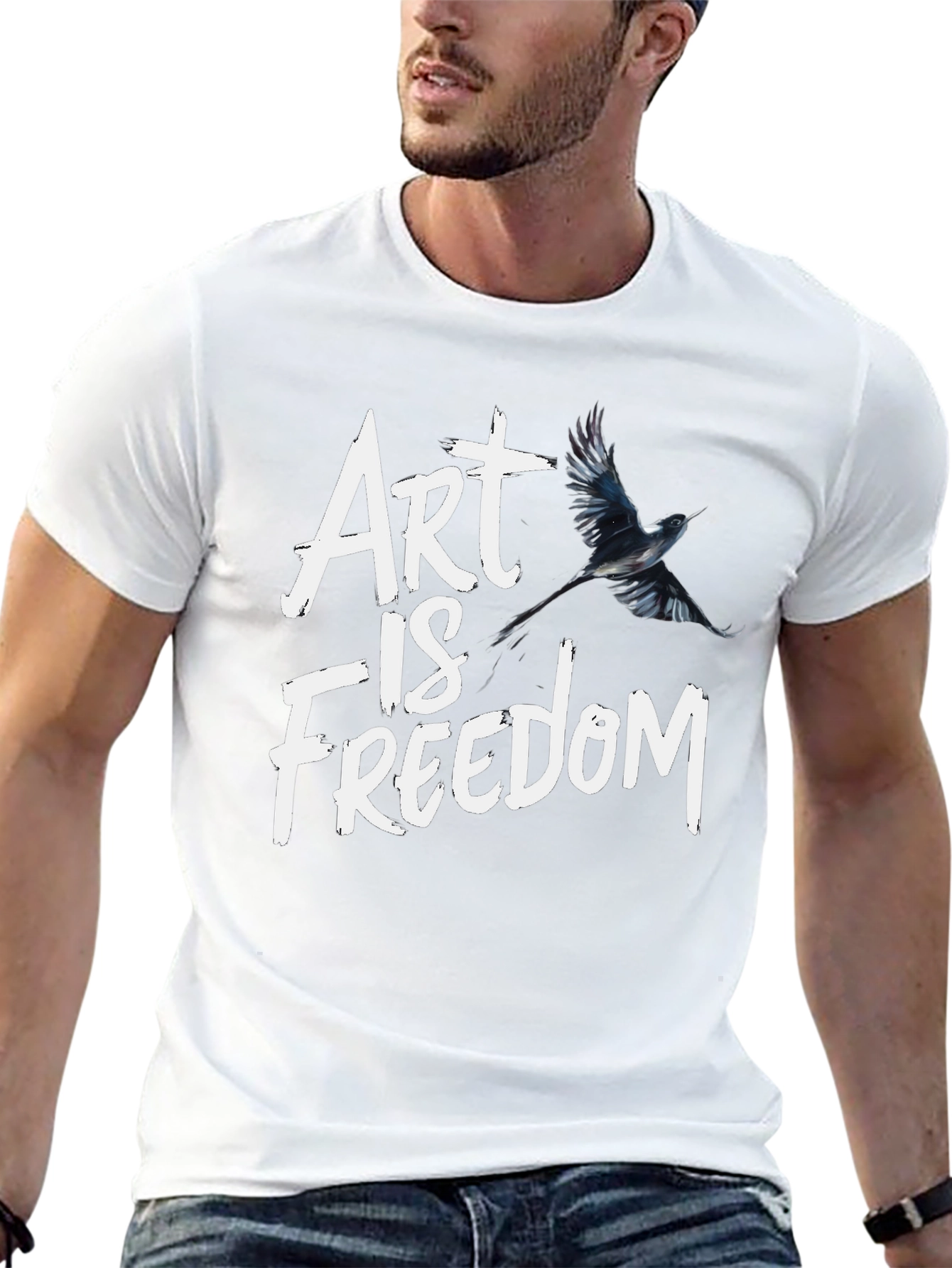 Art Is Freedom Graphic Tee - Black T-Shirt - 13