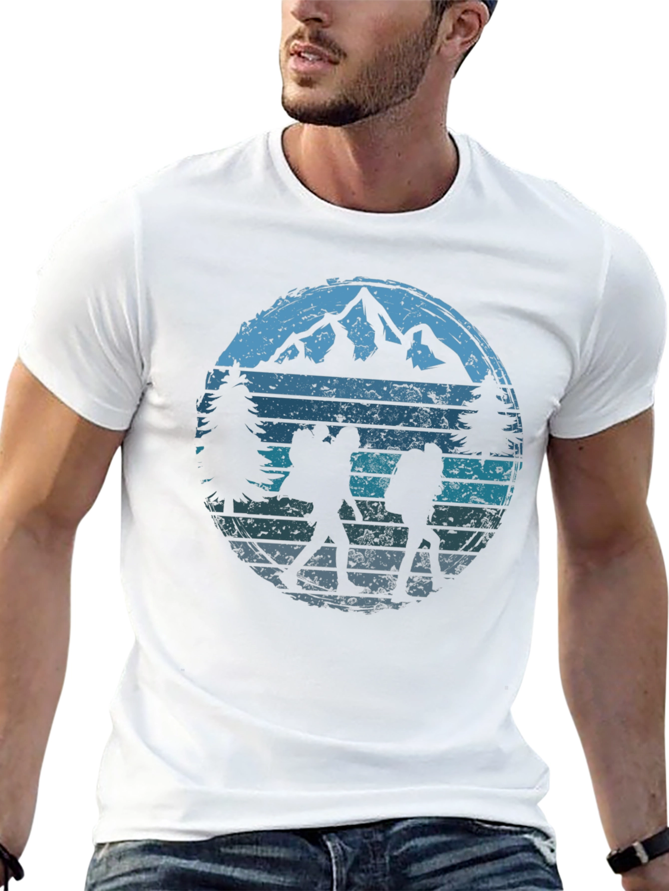 Black Hiking Adventure Graphic Tee view 13