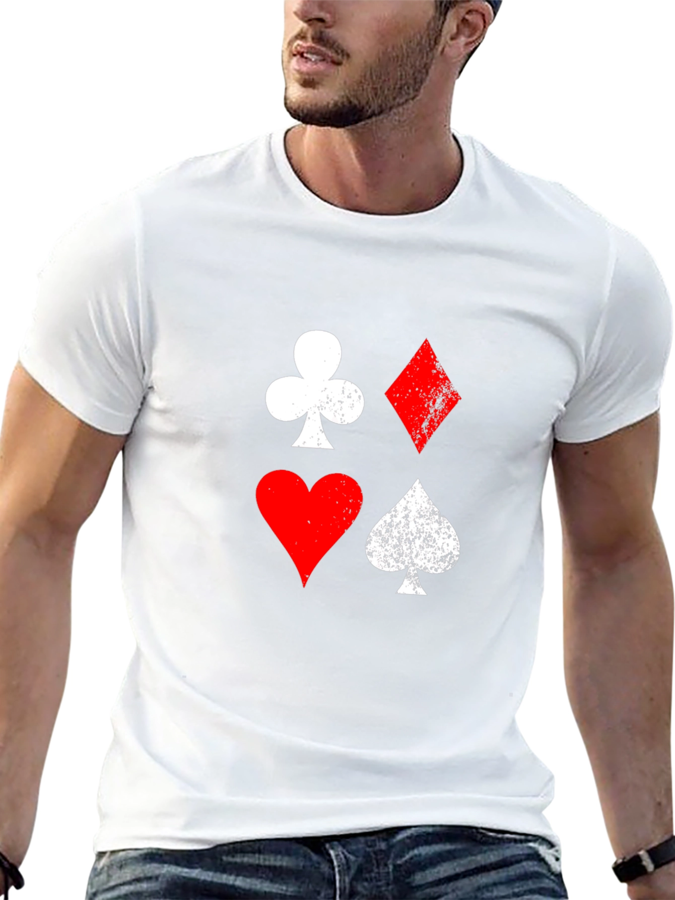 Black Playing Card Suit Graphic Tee view 13
